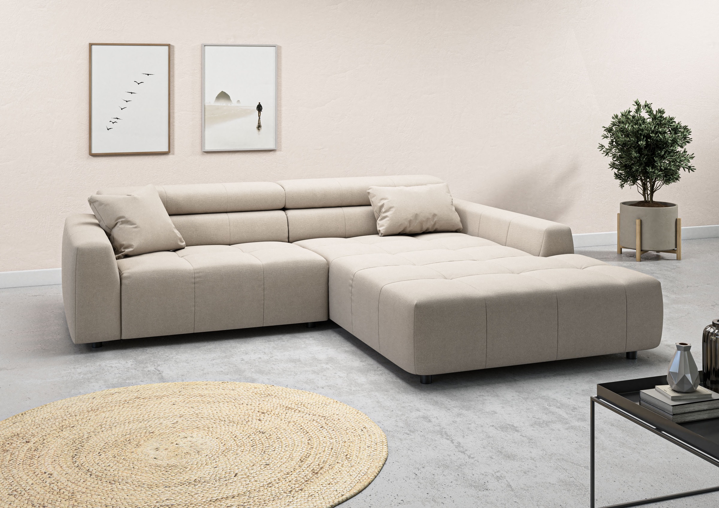 3C Candy Ecksofa »Denver auch mit Cord- und Easy care-Bezug, Kopfteilverste günstig online kaufen