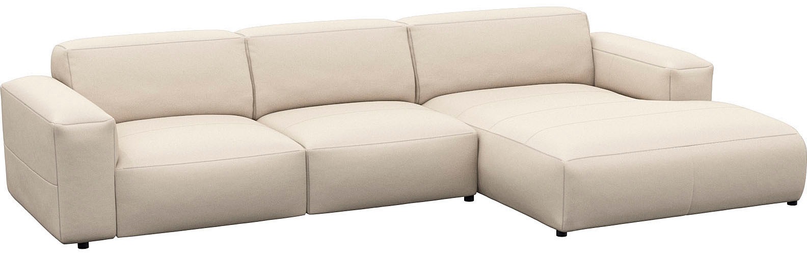 FLEXLUX Ecksofa »Lucera bequem und komfortabel durch hochwertigen Sitzaufba günstig online kaufen