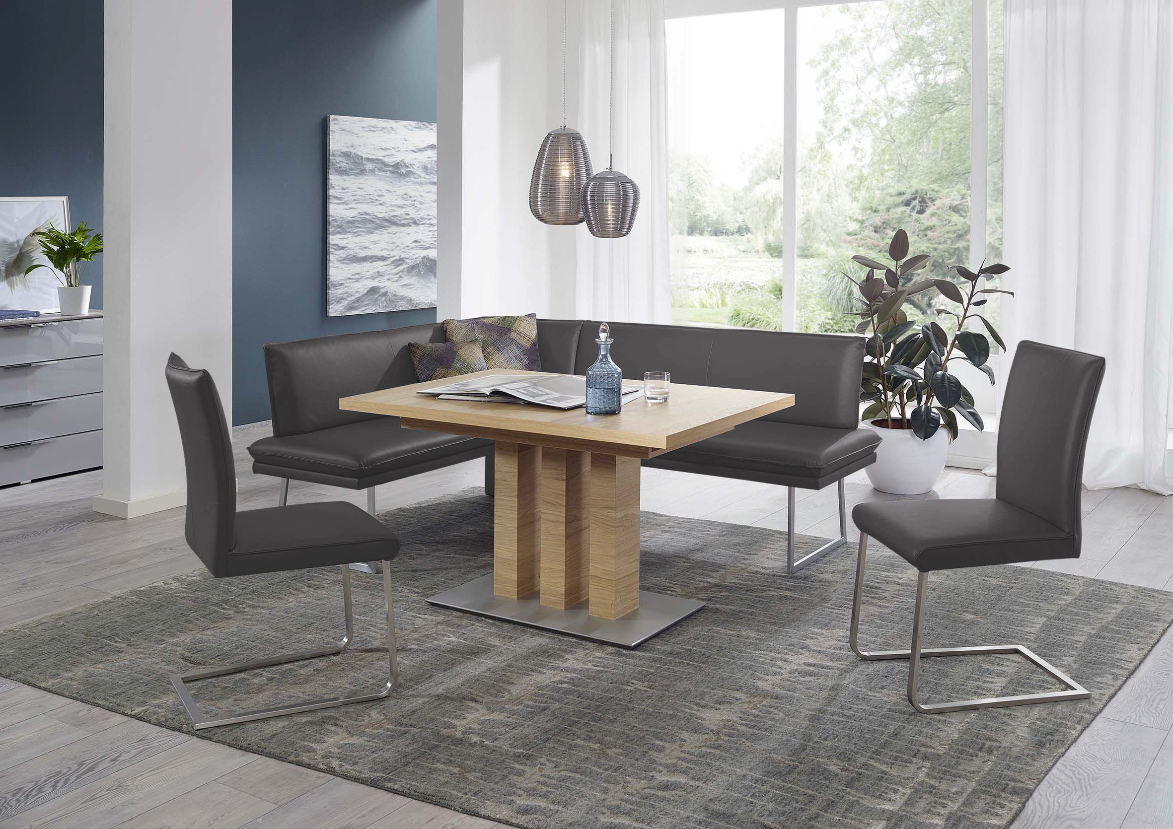 K+W Komfort & Wohnen Essgruppe »Santos III« 4 Stk. tlg. gepolsterte Eckbank günstig online kaufen