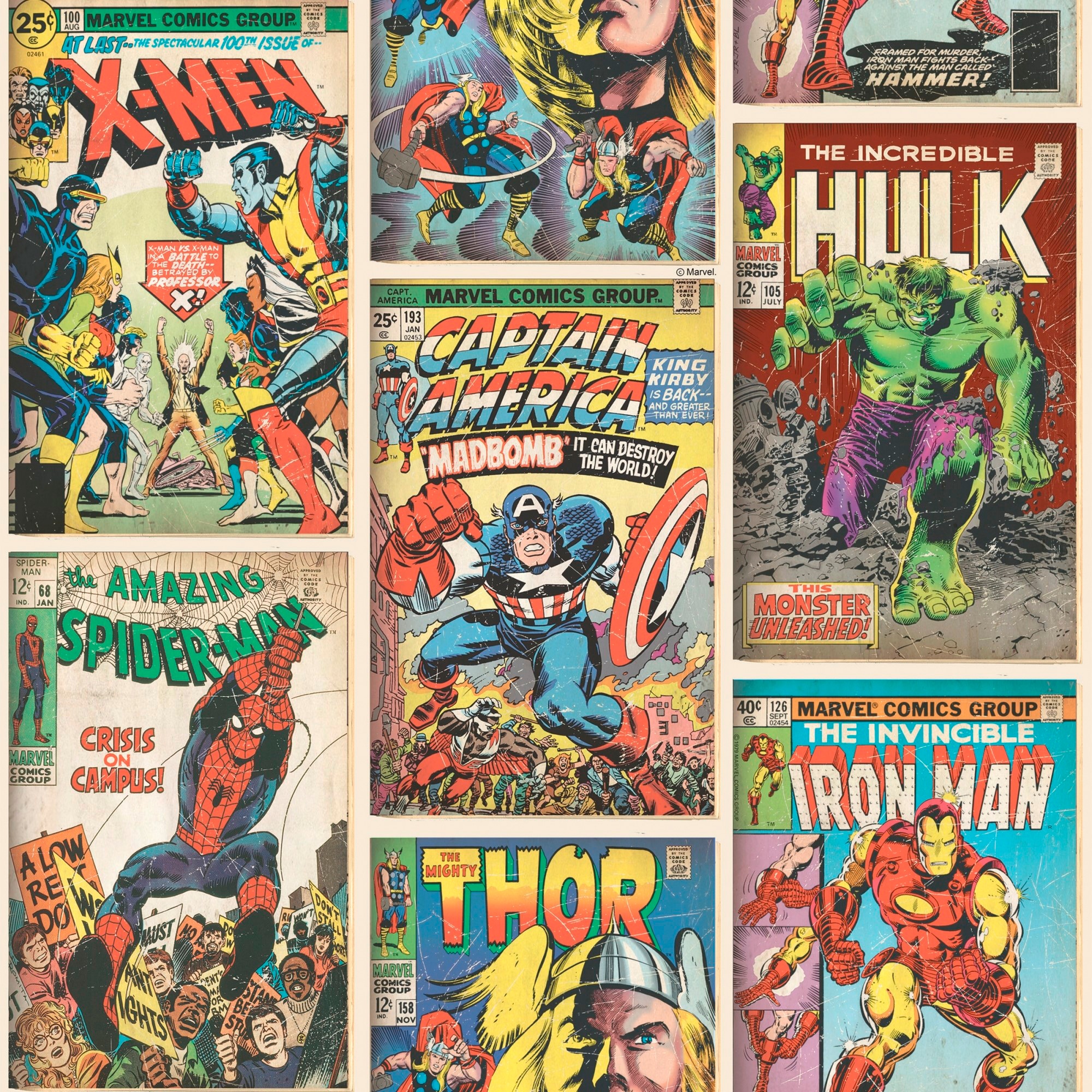 MARVEL Papiertapete »Marvel Action Heroes«