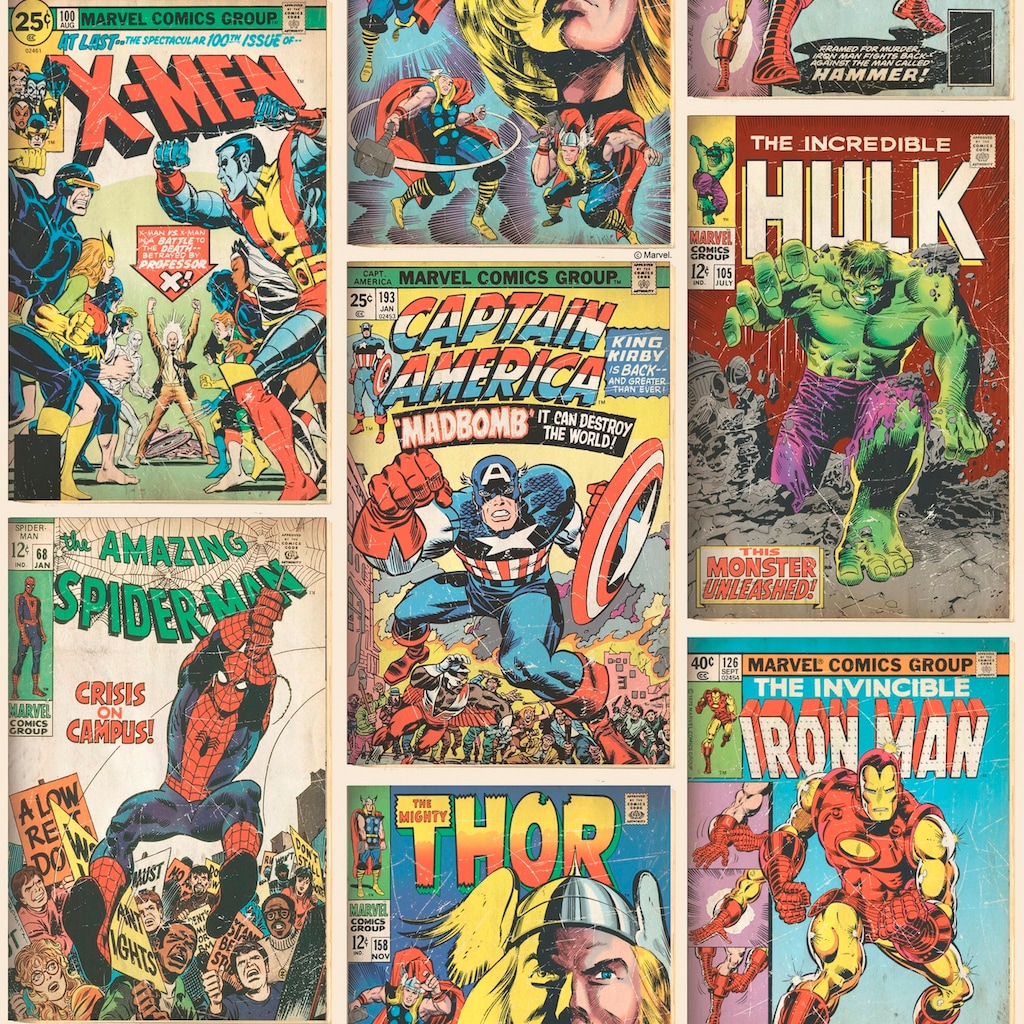 MARVEL Papiertapete »Marvel Action Heroes«