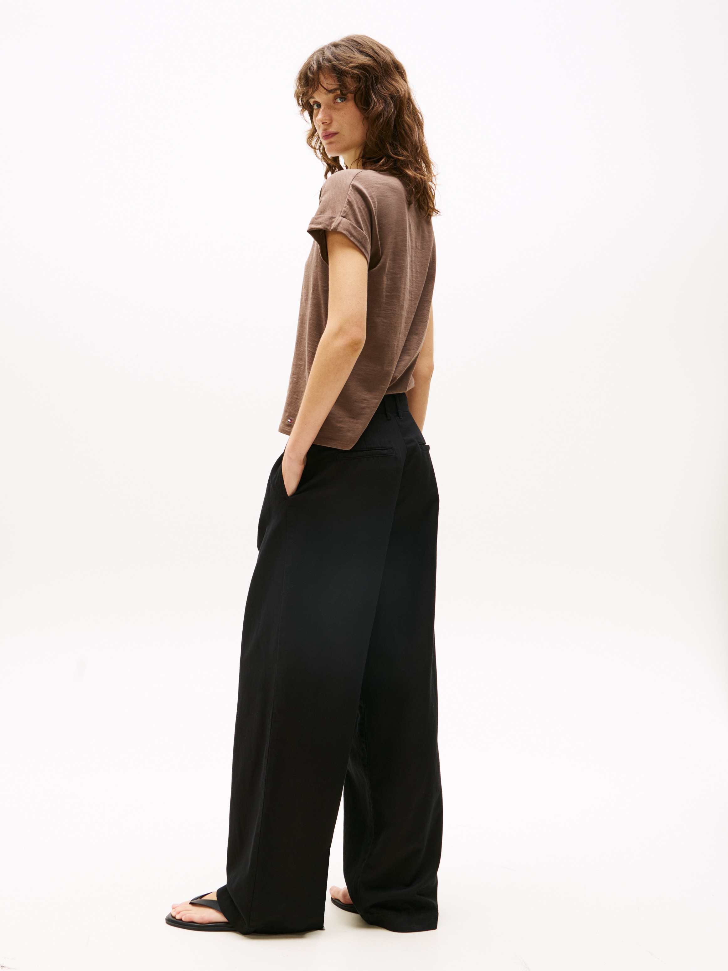 Tommy Hilfiger Webhose »TENCEL LINEN WIDE LEG PANT«
