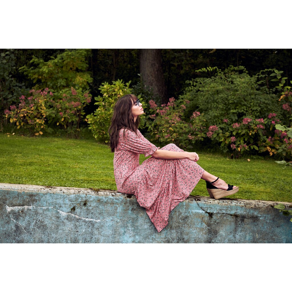 Aniston CASUAL Jerseykleid, mit Blumendruck - NEUE KOLLEKTION