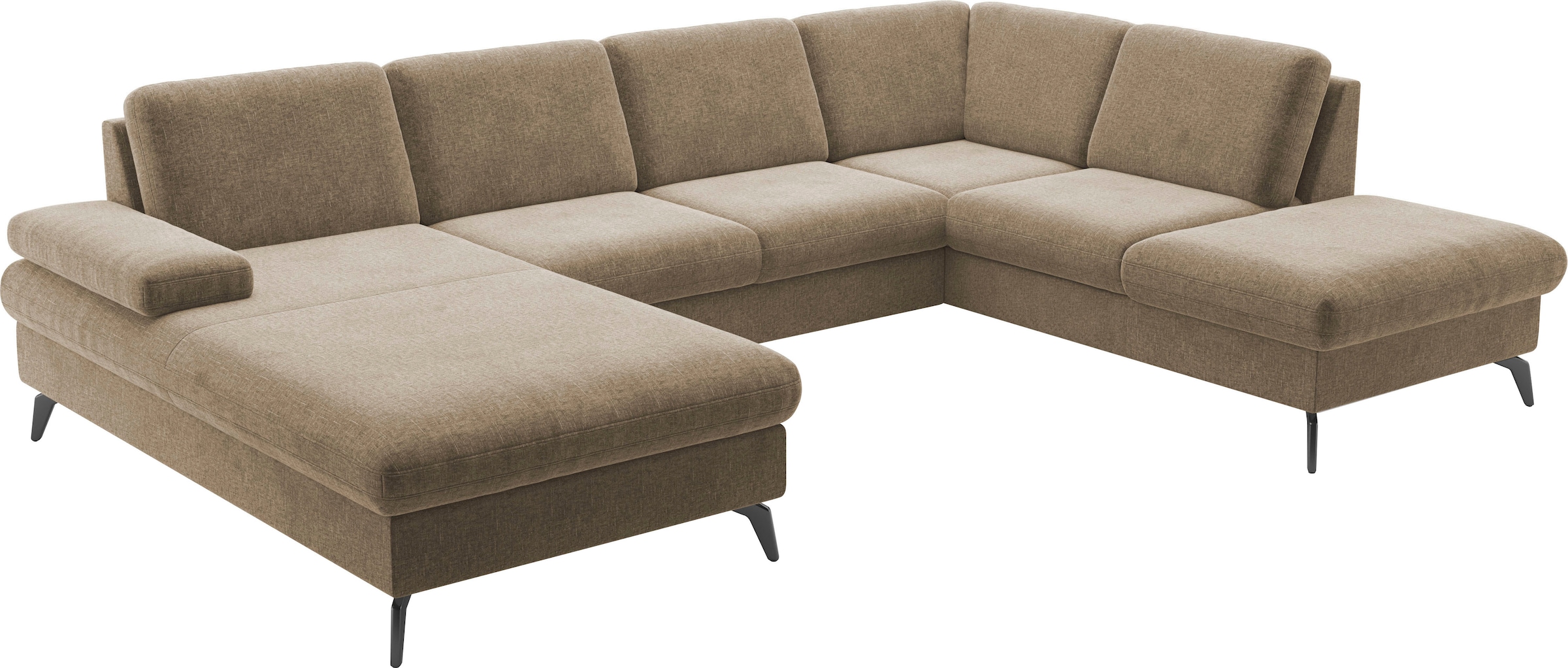 sit&more Wohnlandschaft »Morris Jubi U-Form«, inkl. Armteilfunktion und 1 Zierkissen, wahlweise mit Bettfunktion