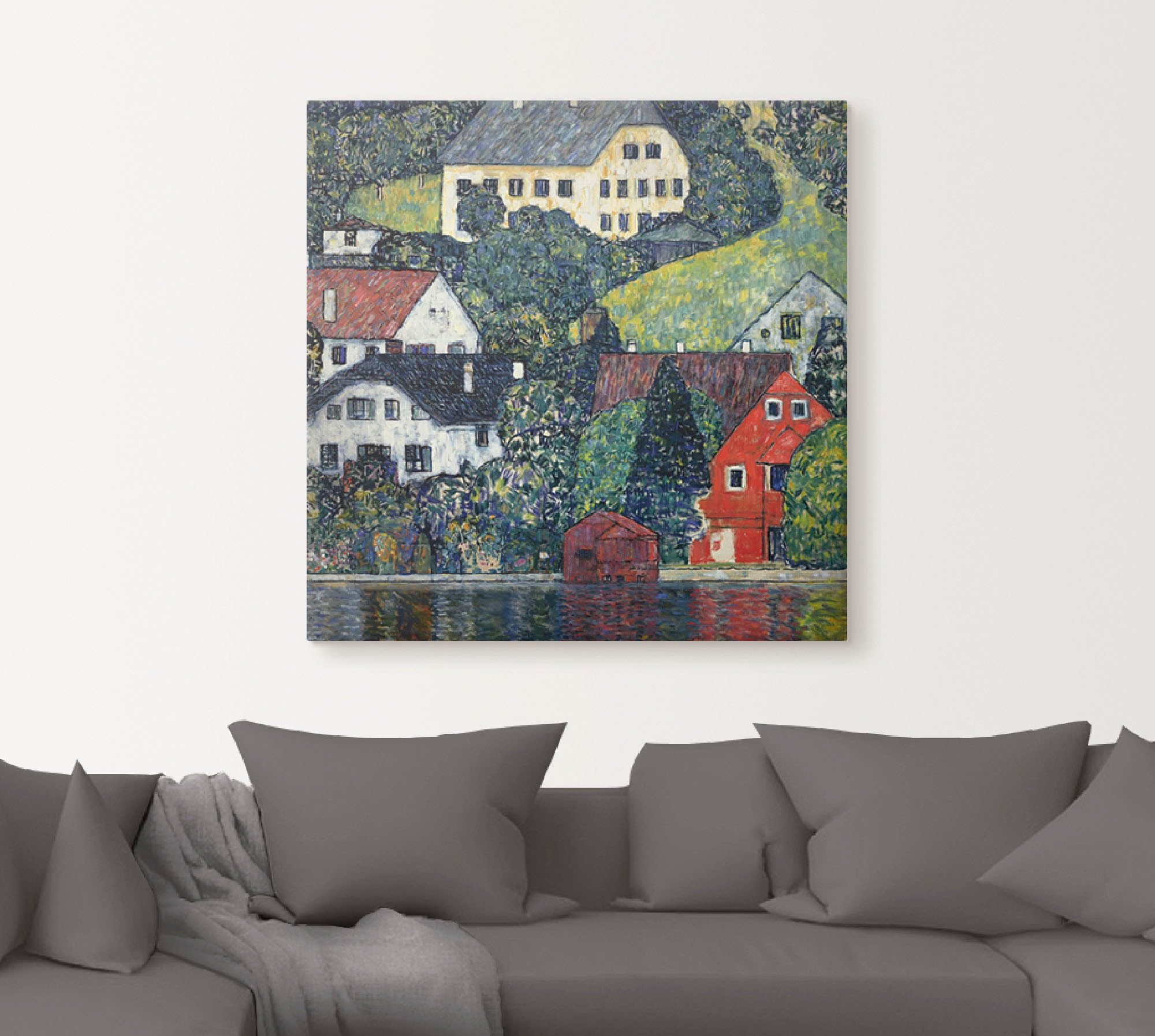 Artland Wandbild »Unterach am Attersee. Um 1916«, Gewässer, (1 St.), als Leinwandbild, Poster in verschied. Größen