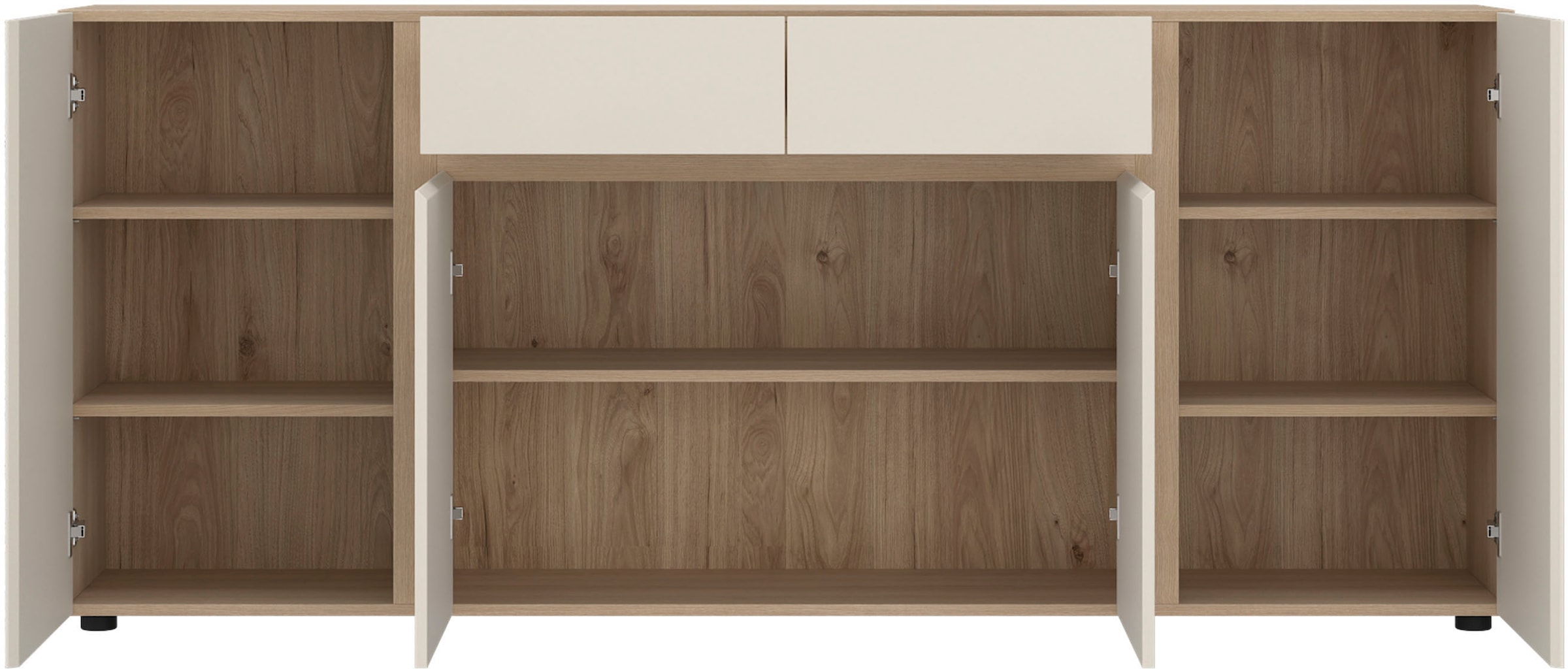 Home affaire Sideboard »TAVERA« Sideboard Breite 201 cm, modern, grifflos, viel Stauraum