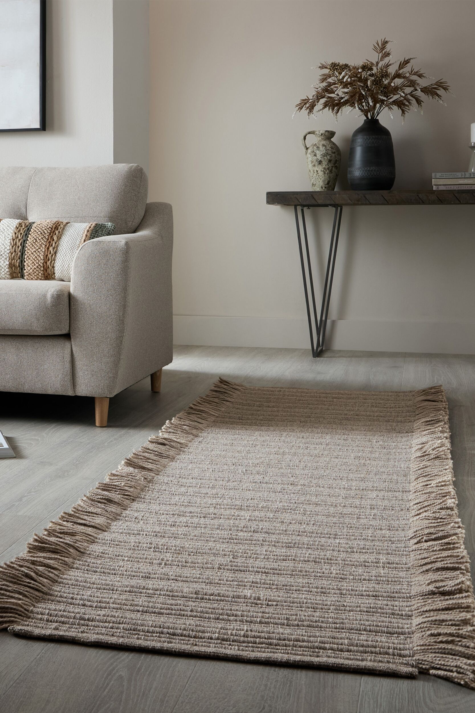 FLAIR RUGS Teppich »Rene«, rechteckig, 4 mm Höhe, aus gewebter Wolle günstig online kaufen