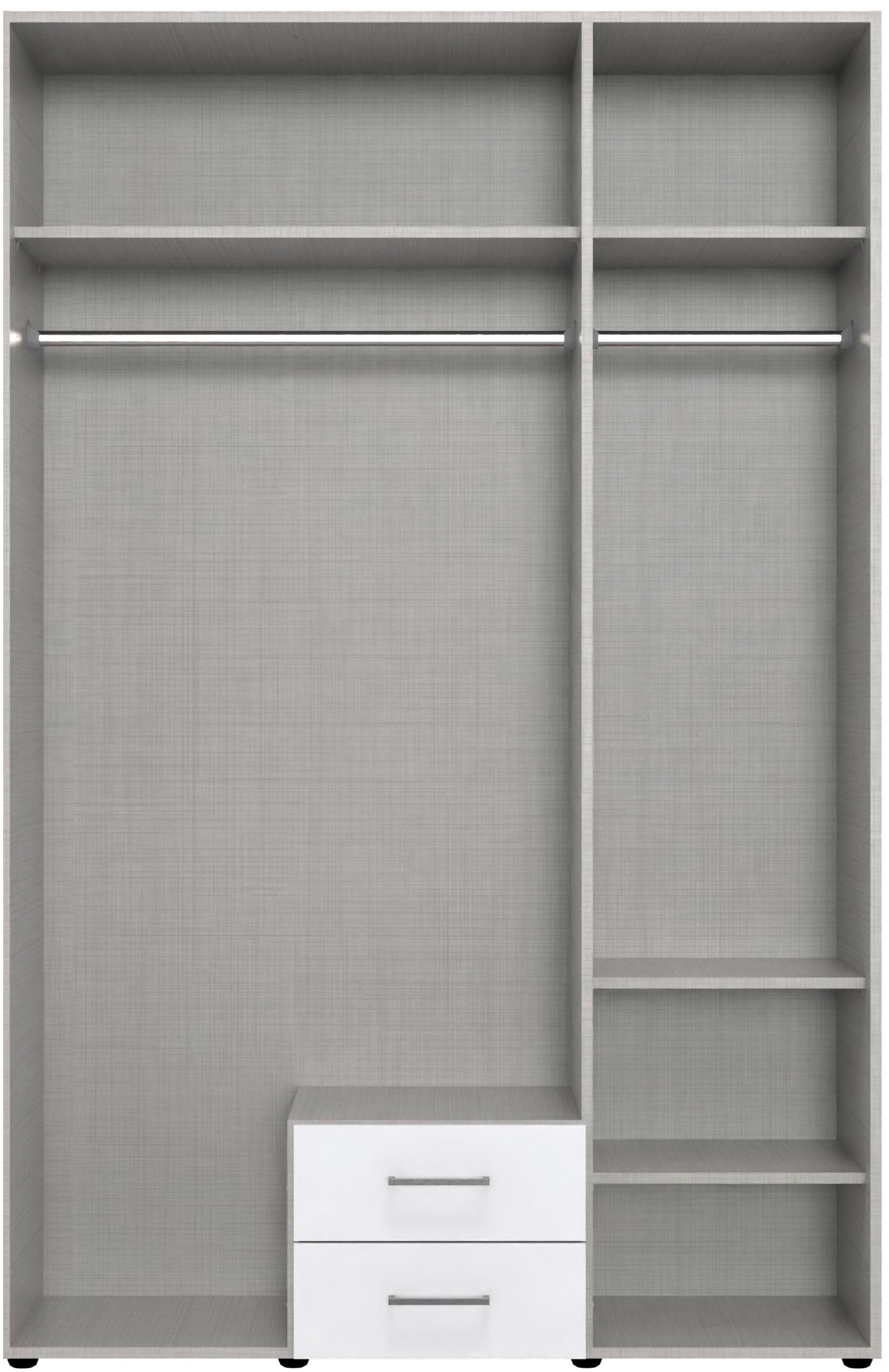 Wimex Kleiderschrank »Mugano, in vielen Breiten, 208 oder 236cm hoch, Made in Germany«, (mit langen oder kurzen Griffen aus Metall), wahlweise mit oder ohne Spiegel, mit Schubladen