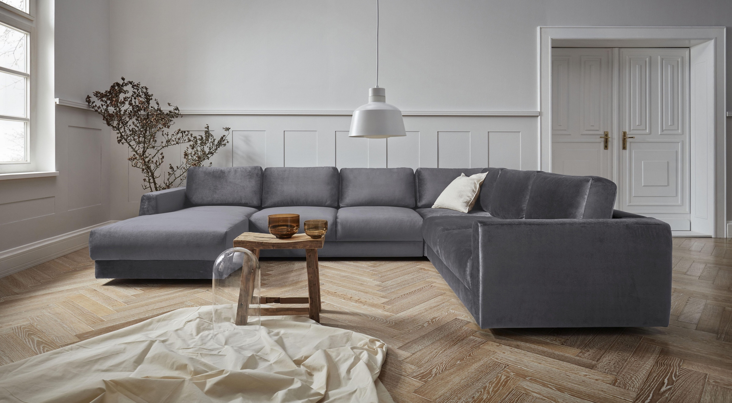 Home affaire Wohnlandschaft »Hobro U-Form« in 3 Bezugsqualitäten in vielen günstig online kaufen