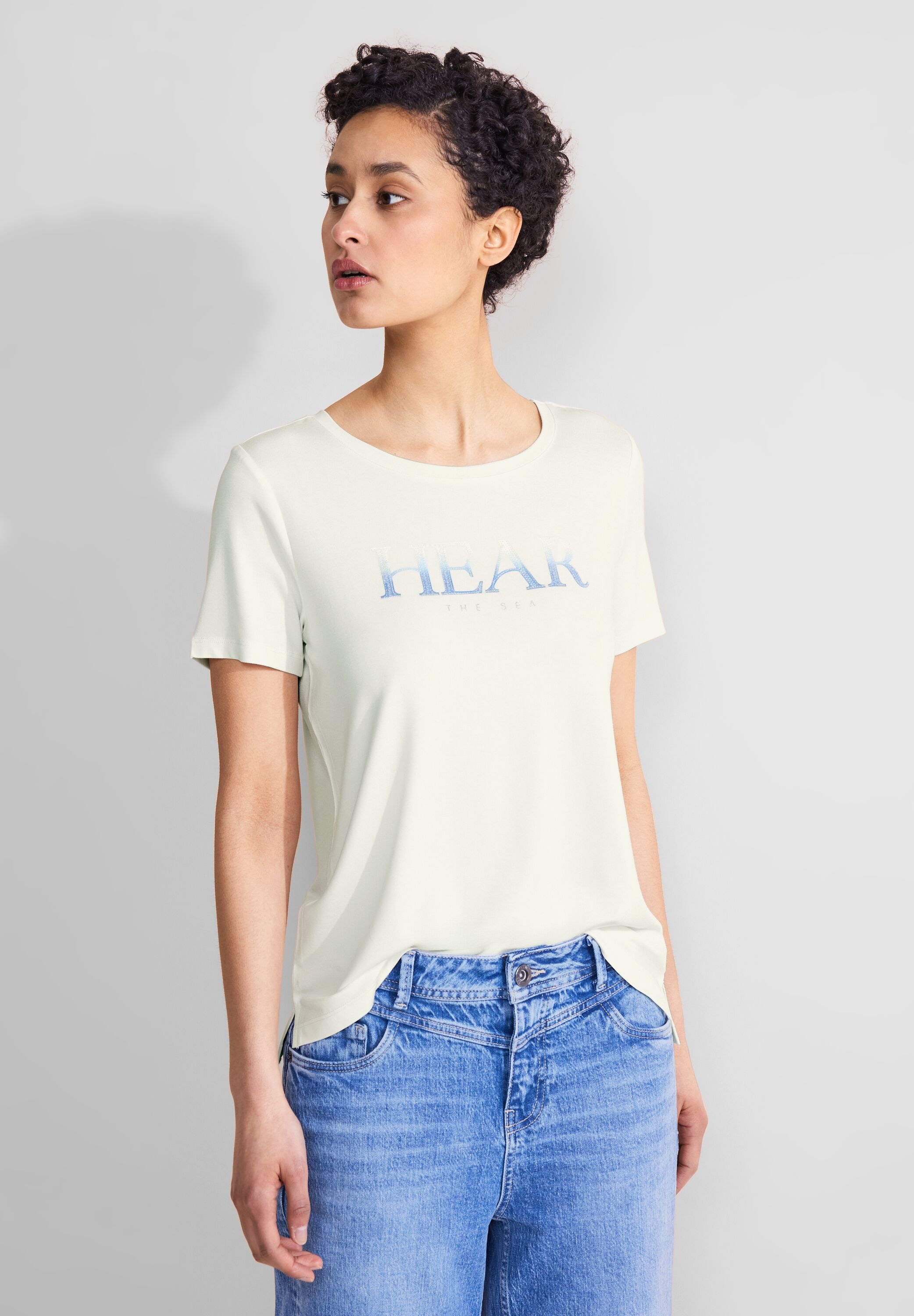 STREET ONE T-Shirt, mit Pailetten-Print