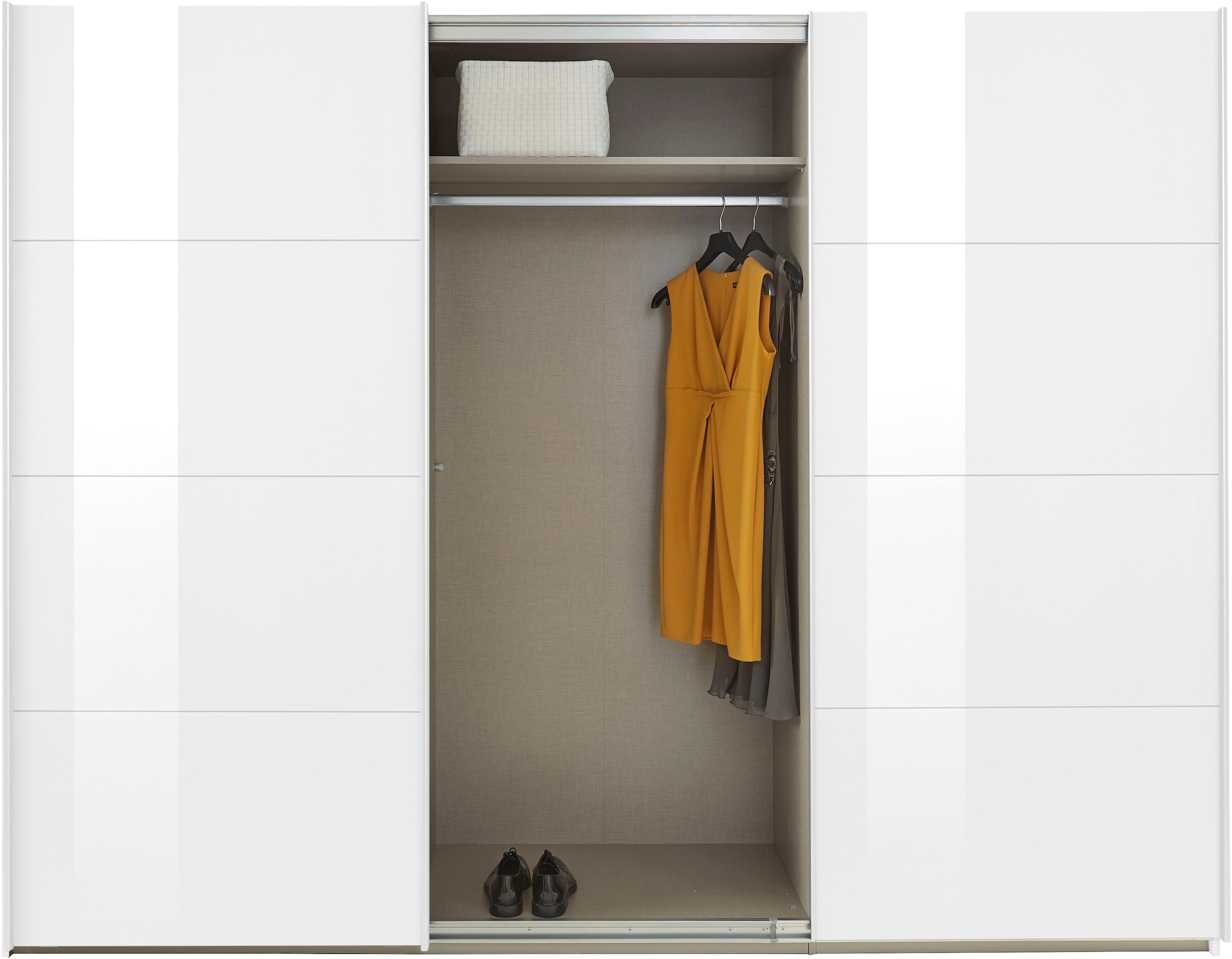 rauch Schwebetürenschrank »Kleiderschrank Schrank Garderobe TOPSELLER OTELI inkl. Inneneinteilung«, mit 3 Innenschubladen sowie zusätzlichen Einlegeböden MADE IN GERMANY