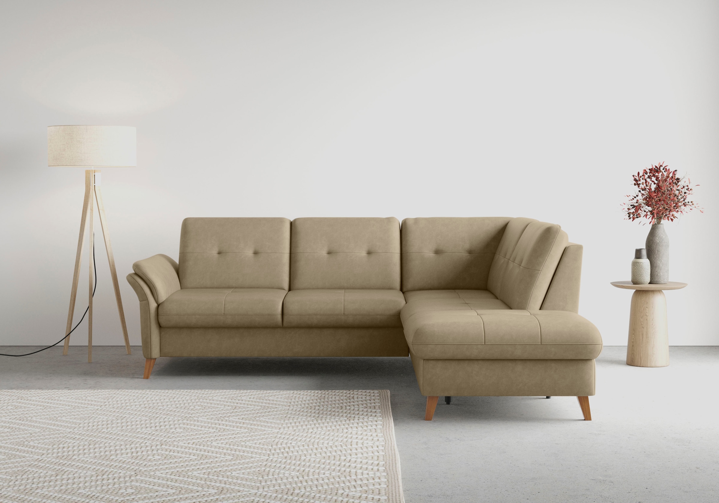 sit&more Ecksofa »Göteborg«, inkl. Sitztiefenverstellung, wahlweise mit Bet günstig online kaufen