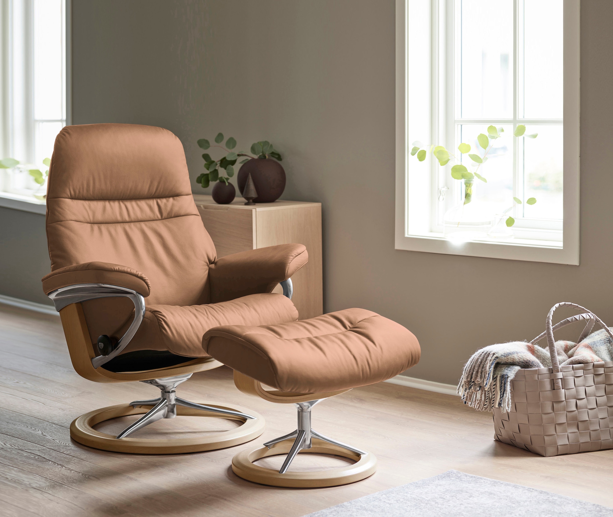 Stressless Relaxsessel "Sunrise", mit Signature Base, Größe S, Gestell Eich günstig online kaufen