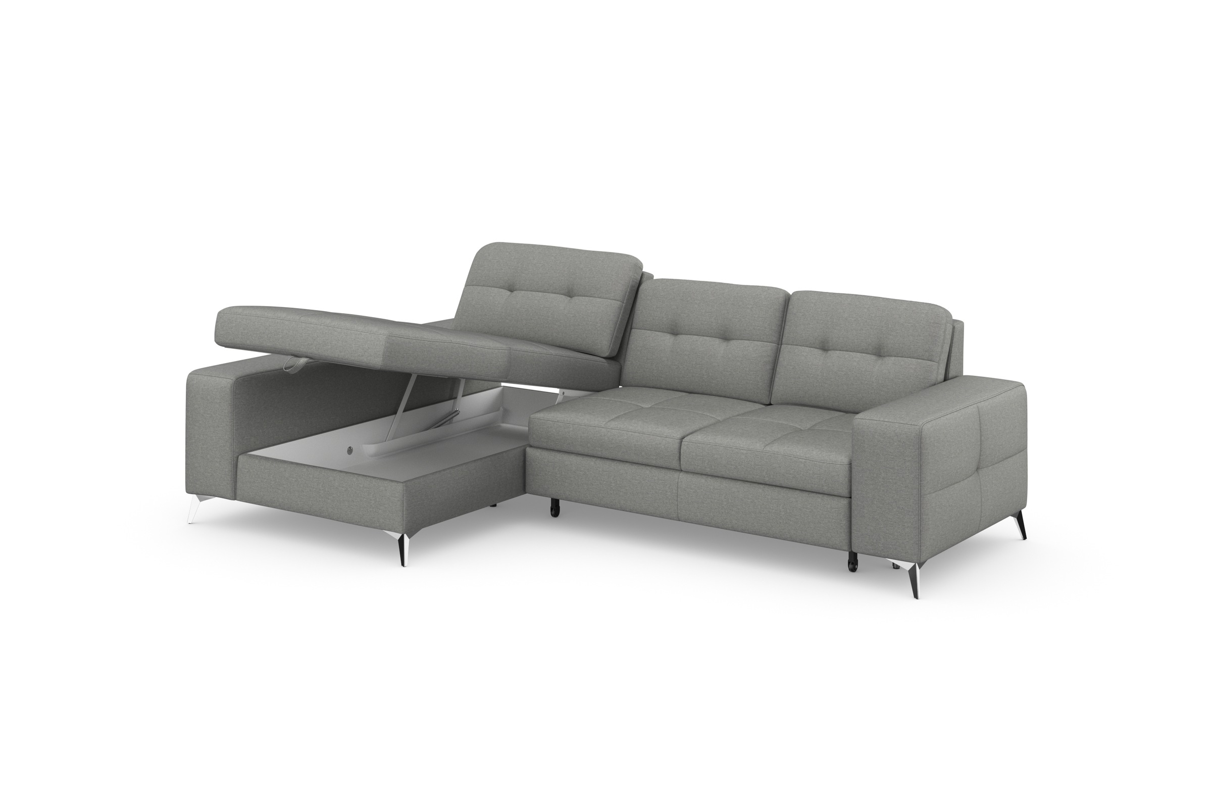 sit&more Ecksofa »Baviene L-Form«, inklusive Sitztiefenverstellung und Federkern, wahlweise Bettfunktion
