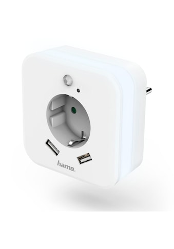Hama LED Nachtlicht »Nachtlicht mit Steckdose und USB 2.4A, 2 Ausgänge,... kaufen