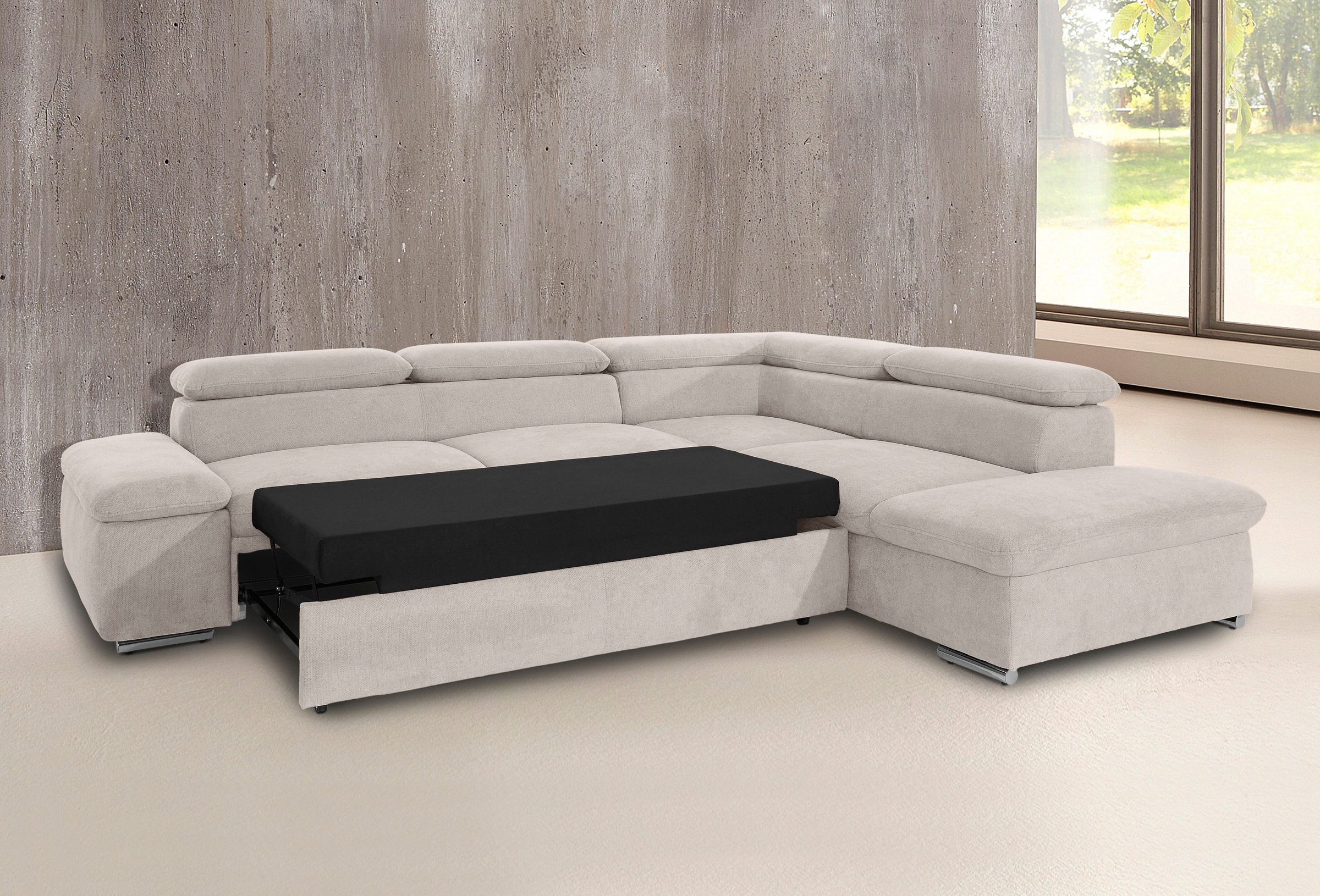 sit&more Ecksofa »Alcatraz L-Form«, wahlweise mit Bettfunktion günstig online kaufen