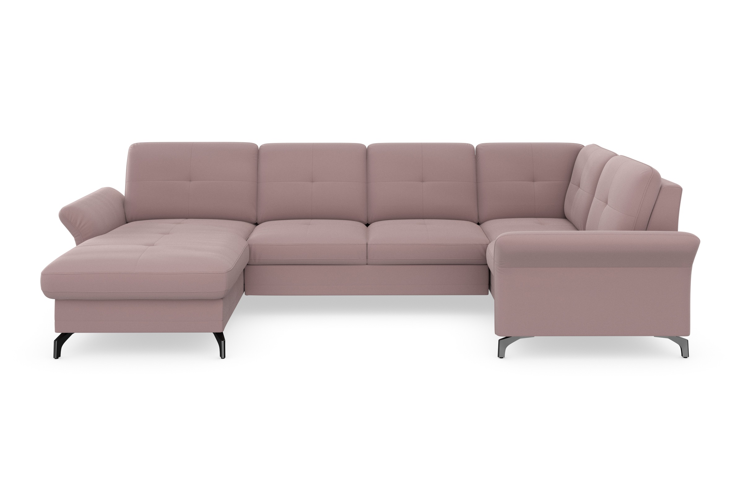 Home affaire Wohnlandschaft »Calando U-Form« wahlweise mit Bettfunktion, Be günstig online kaufen