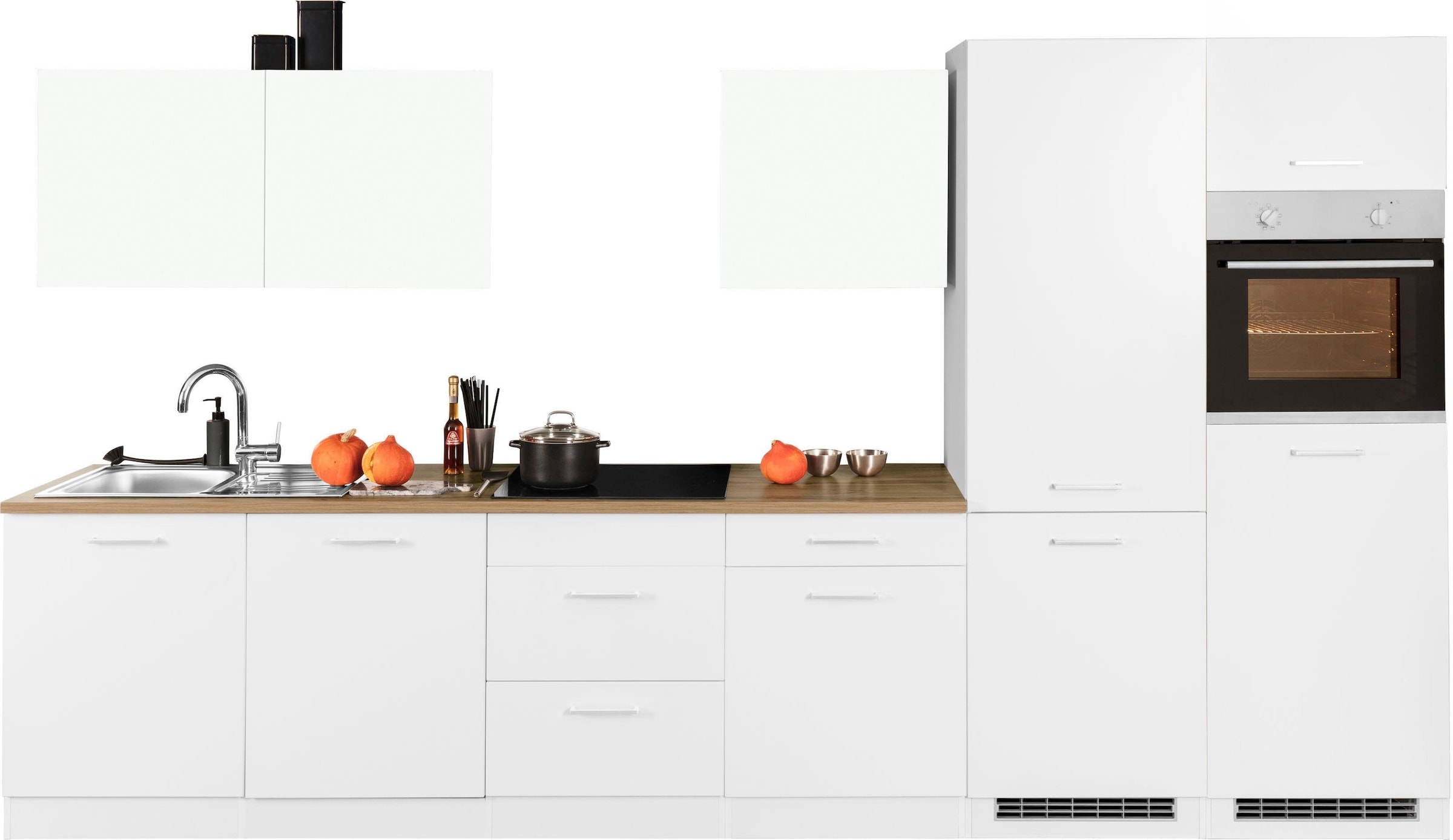 KOCHSTATION Küchenzeile »KS-Kehl«, ohne E-Geräte, 360cm, für Kühl/Gefrierko günstig online kaufen