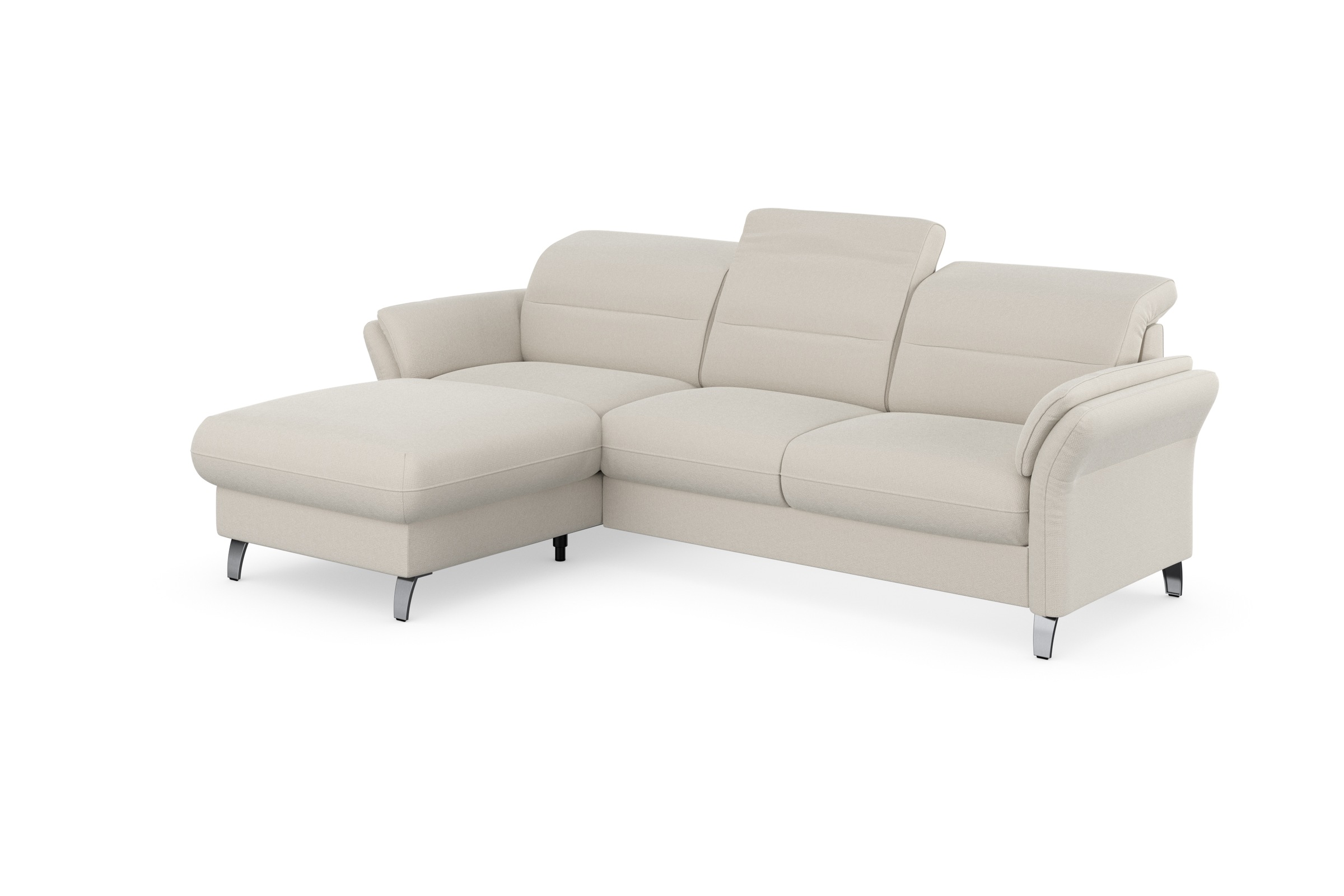 sit&more Ecksofa »Grenoble L-Form mit Federkern«, wahlweise mit Bettfunktion, Bettkasten, Arm- und Kopfteilverstellung