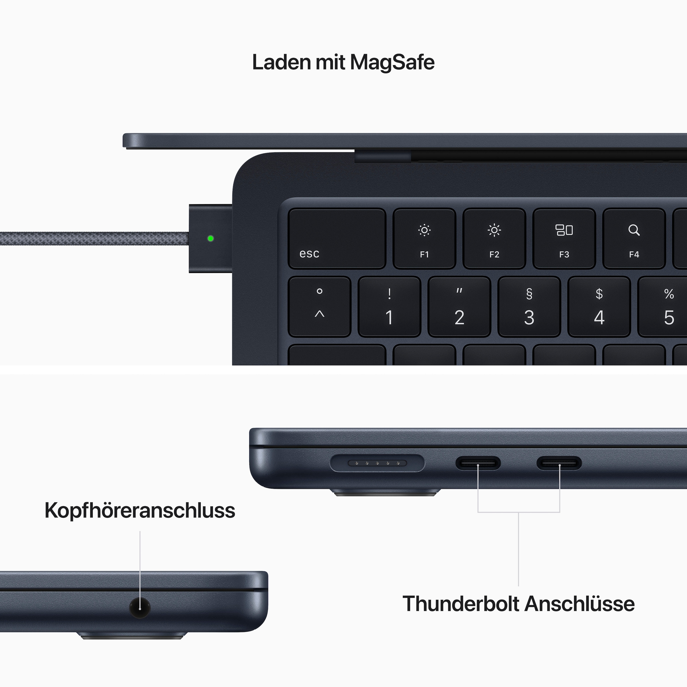 Apple Notebook »MacBook Air«, 34,46 cm, / 13,6 Zoll, Apple, M2, 8-Core GPU, 256 GB SSD, CTO