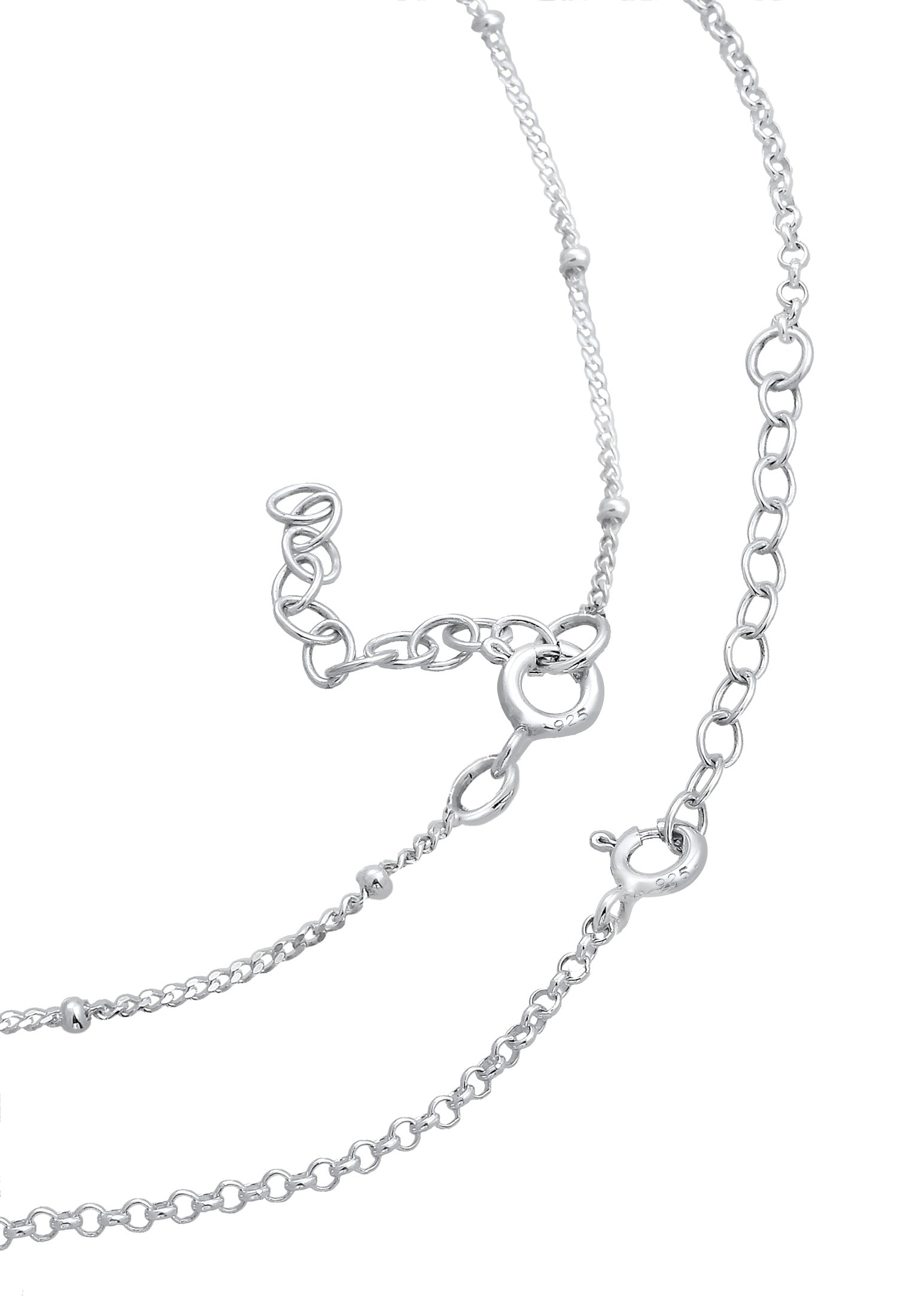 Elli Fußkette »Ball Basic 2er Set 925 Sterling Silber«