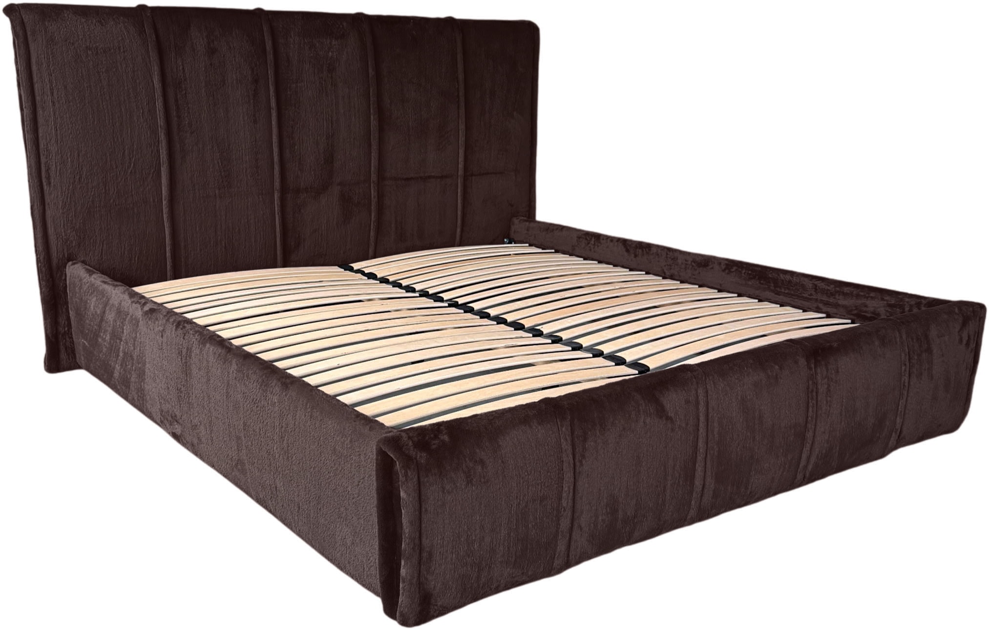 OTTO home Polsterbett »EVELLINA in der Größe 180x200 cm, mit flauschigem Stoff bezogen« wahlweise mit Lattenrost und King-Matratze (28cm)