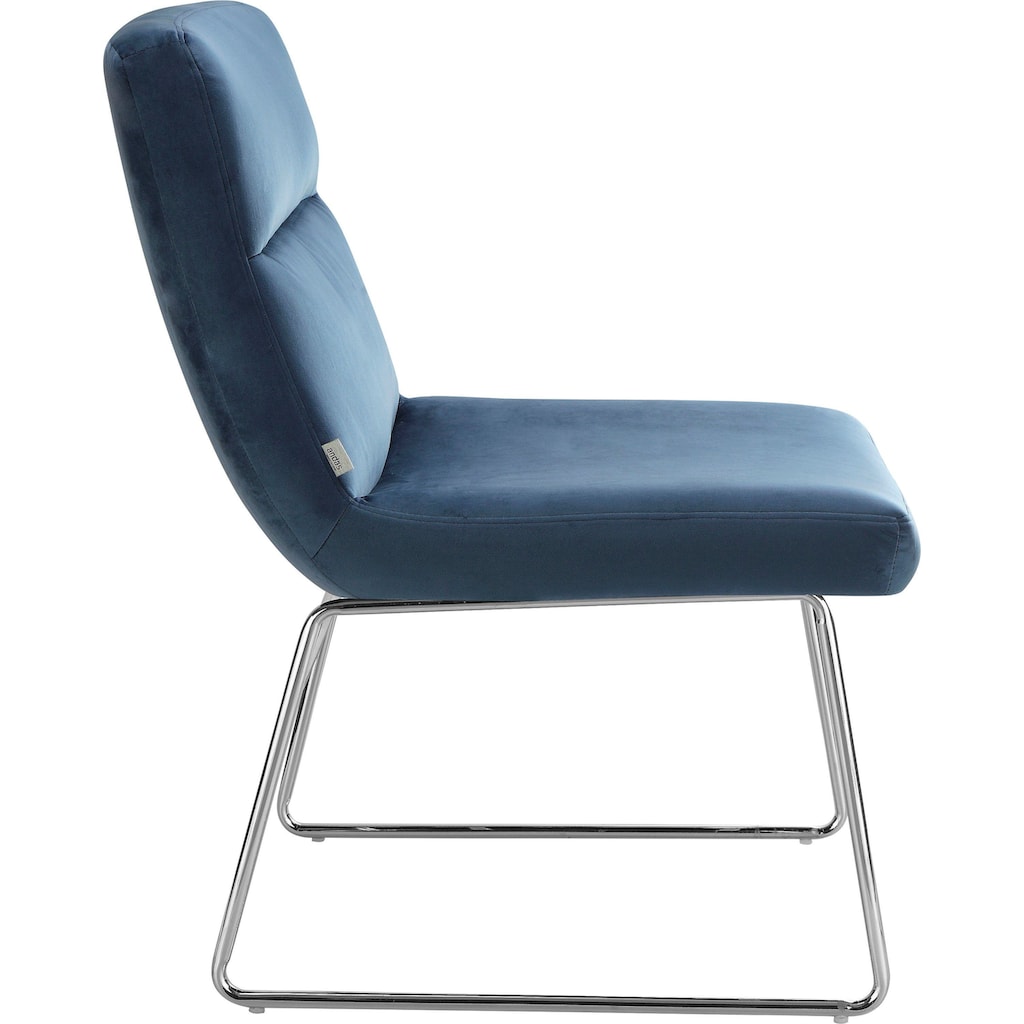 andas Sessel »Gil«, mit einem schönen chromfarbenen Metallgestell, mit einem pflegeleichten Samtvelours Bezug, in drei unterschiedlichen Farbvarianten, Sitzhöhe 47,5 cm