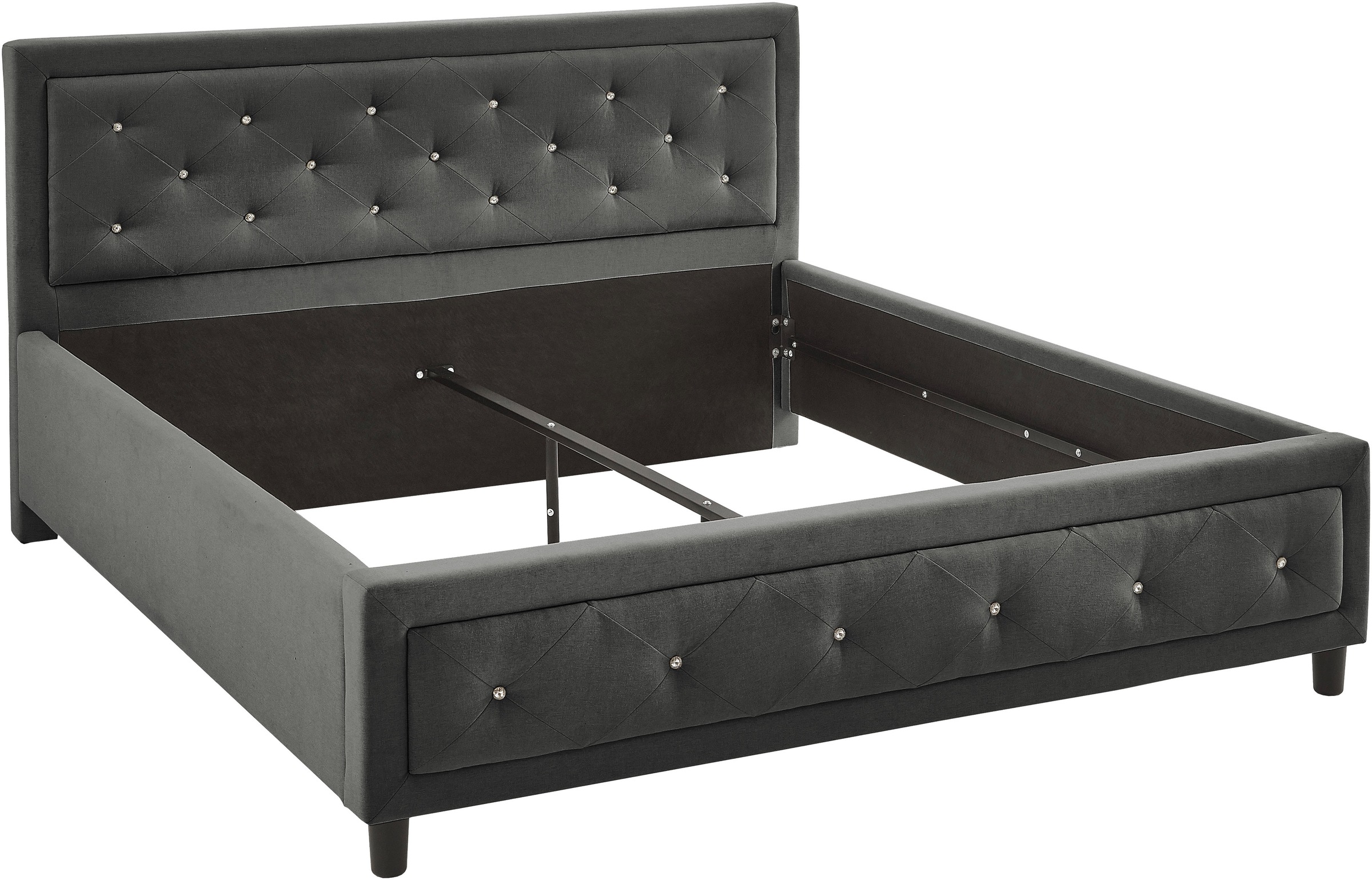 ATLANTIC home collection Polsterbett "Krista mit Acrylsteinverzierung in Ko günstig online kaufen