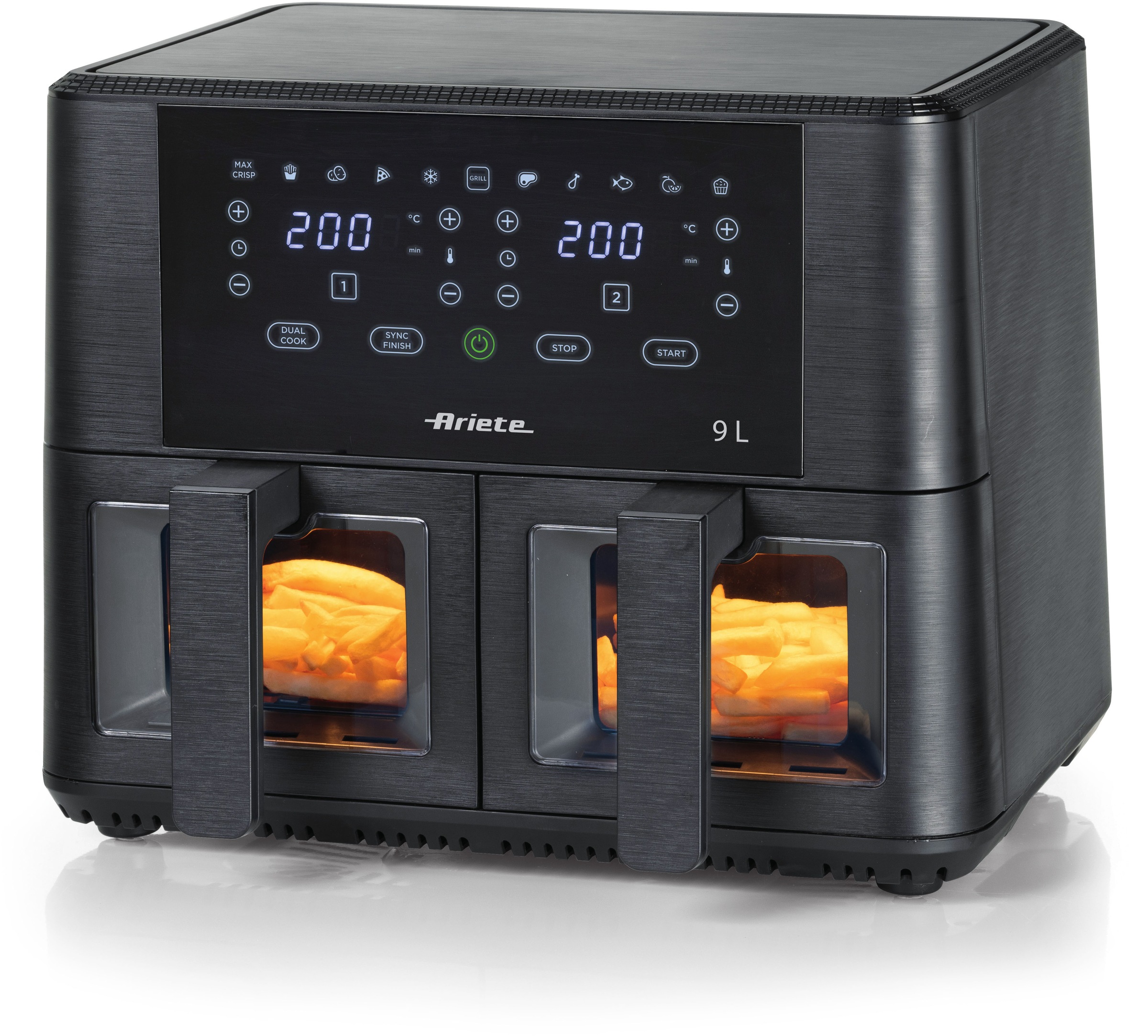 Ariete Heißluftfritteuse »4631 Air Fryer Dual 9 L«, 2400 W günstig online kaufen