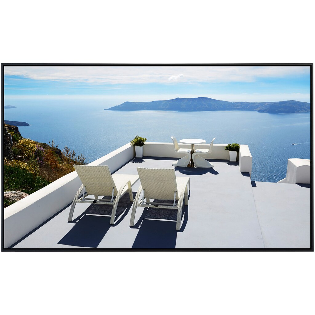 Papermoon Infrarotheizung »Terrasse mit Meerblick auf Santorin«