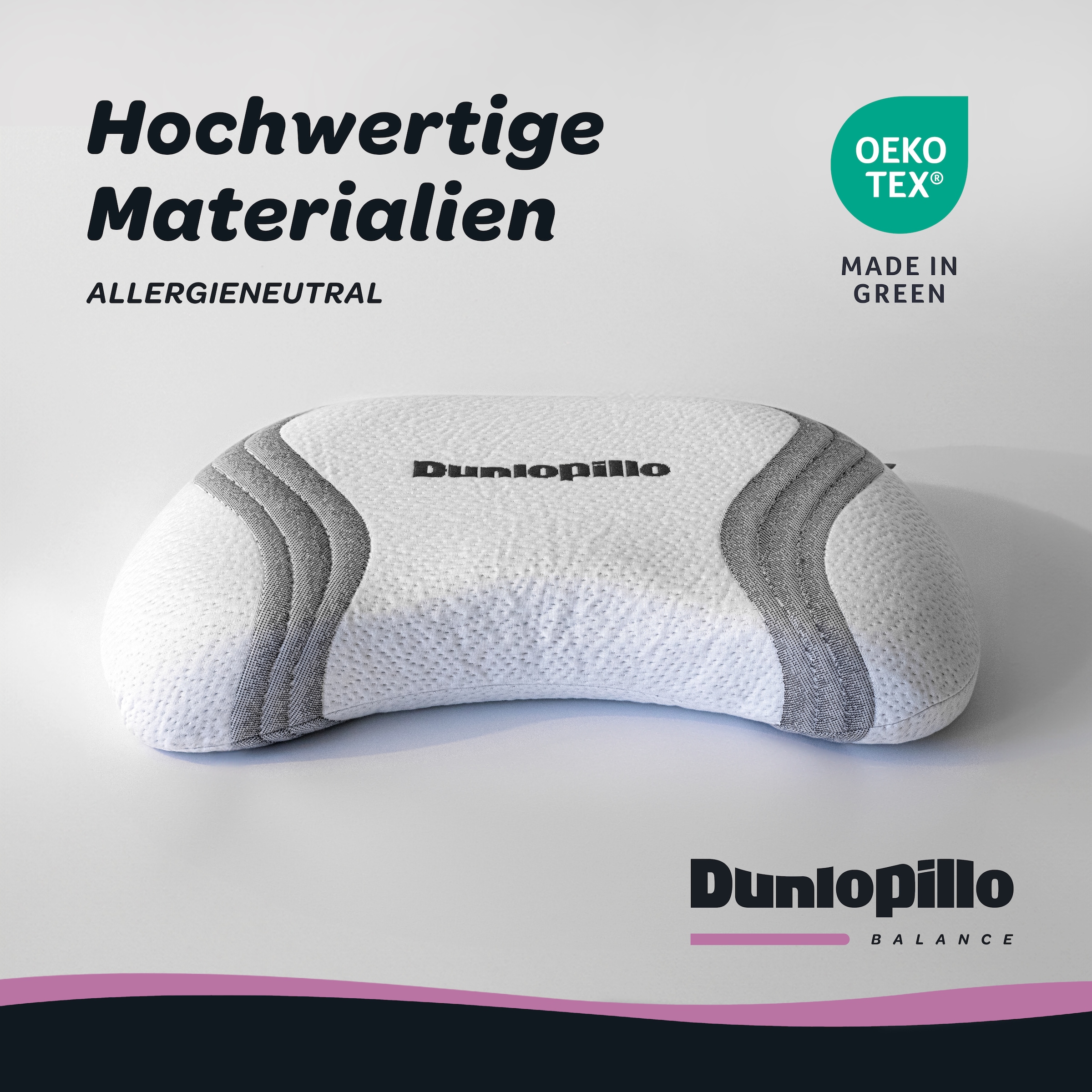 Dunlopillo Nackenstützkissen »Anti-Aging, Nackenstützkissen mit zwei Kernkomponenten« 1 Stk. tlg.