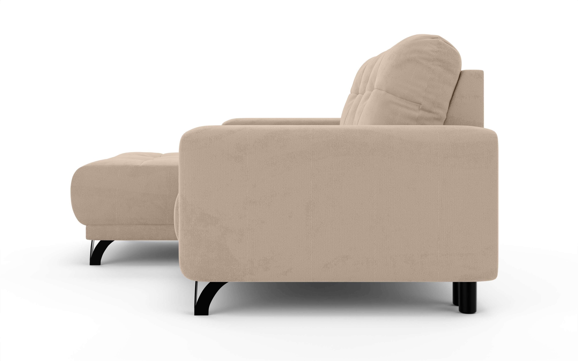 Home affaire Ecksofa »FAIRVIEW mit verstellbaren Rückenlehne, Maße B/T/H: 234/174/93 cm« L-Form mit Wellenunterfederung, Recamiere beidseitig montierbar