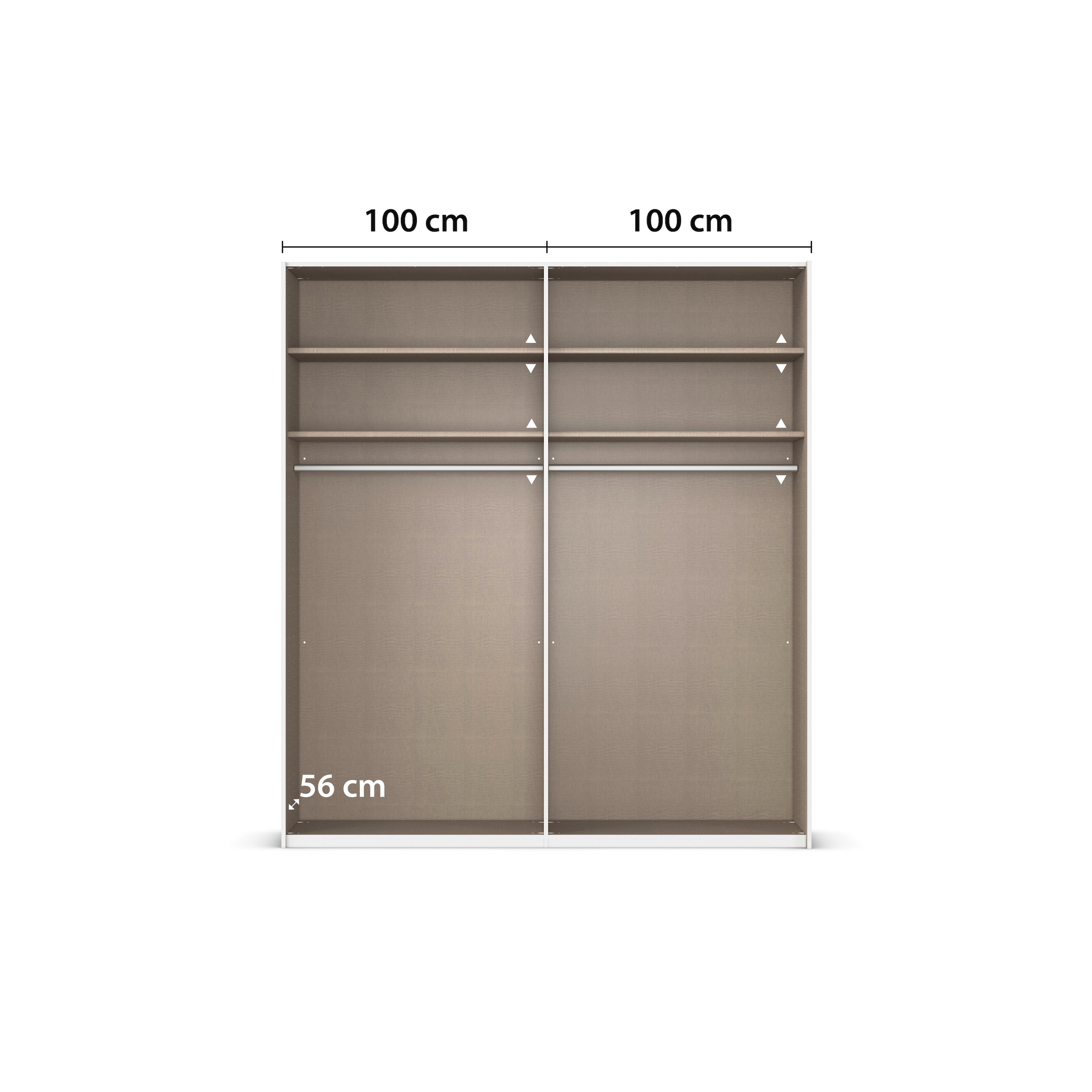 rauch Schwebetürenschrank »Kleiderschrank Schrank Garderobe Schlafzimmerschrank EVELYN«, in elegantem Stil mit Spiegel 5 Breiten viel Stauraum MADE IN GERMANY