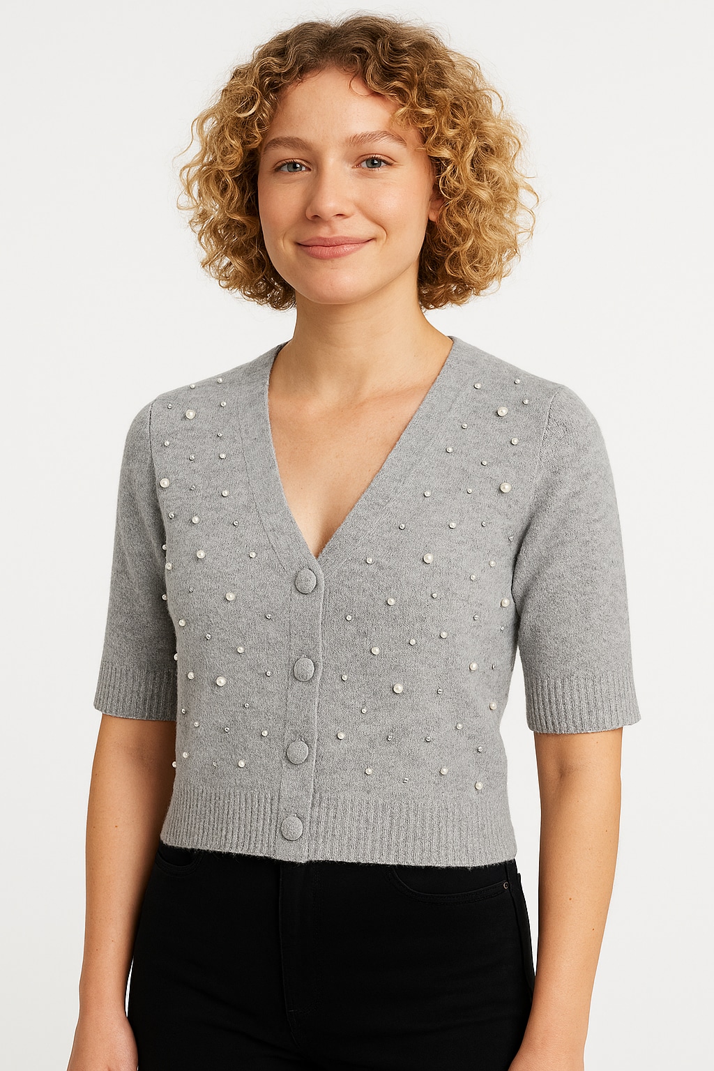 ONLY Strickjacke »ONLRENE LIFE SS BLING CARDIGAN CC KNT«