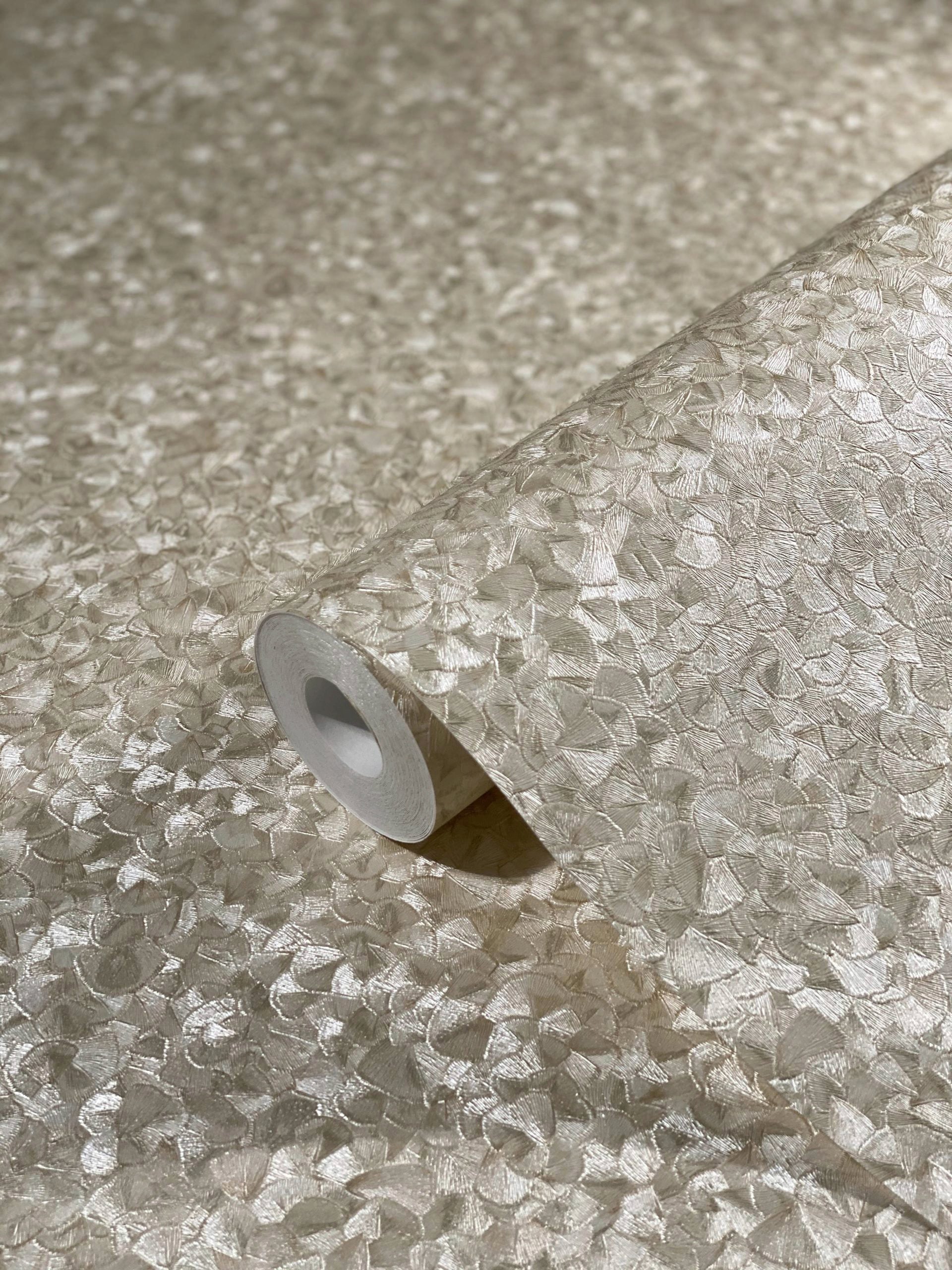 Glööckler Vliestapete, Glitzermuster-glänzend-schimmernd, Blattmotiv, moderne Tapete für Schlafzimmer Wohnzimmer Küche