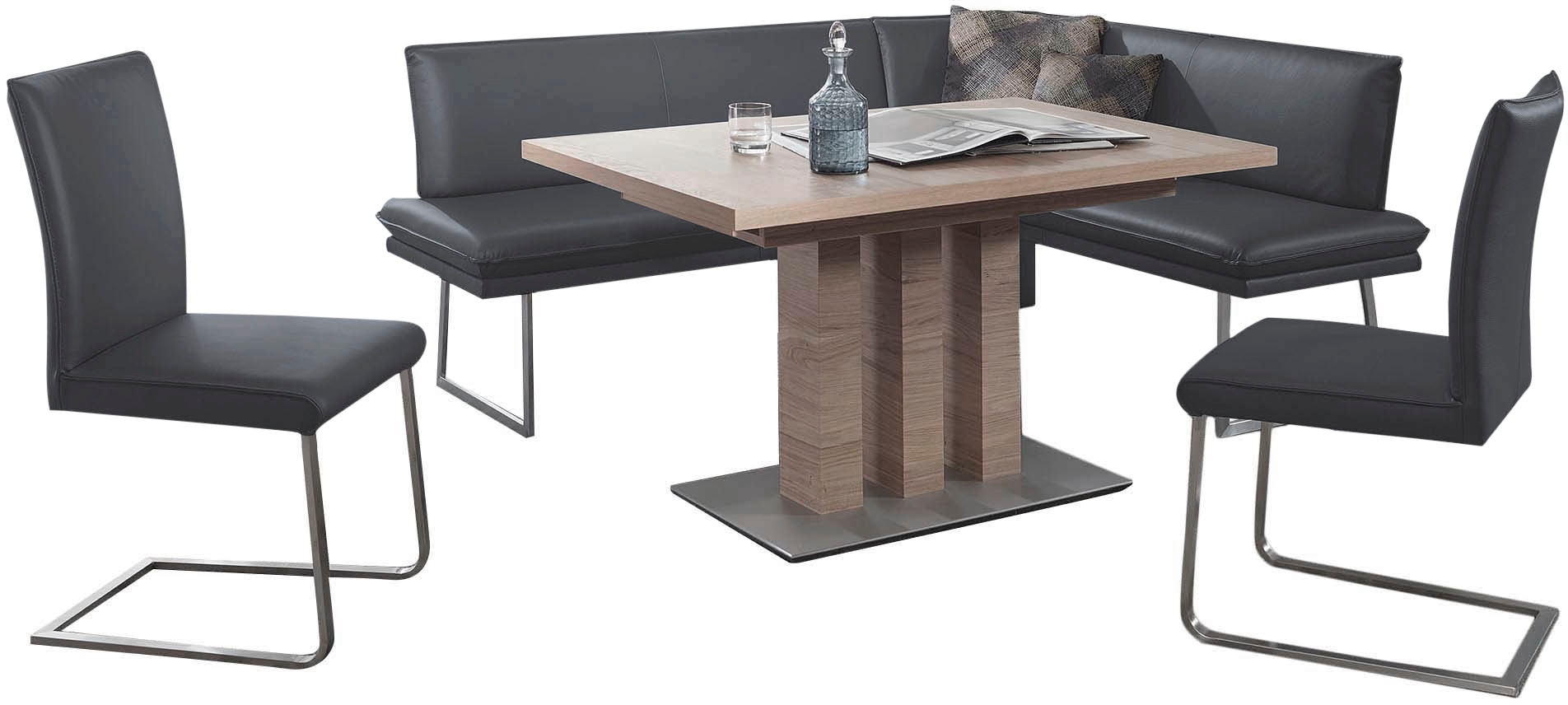 K+W Komfort & Wohnen Essgruppe »Santos III« 4 Stk. tlg. gepolsterte Eckbank günstig online kaufen