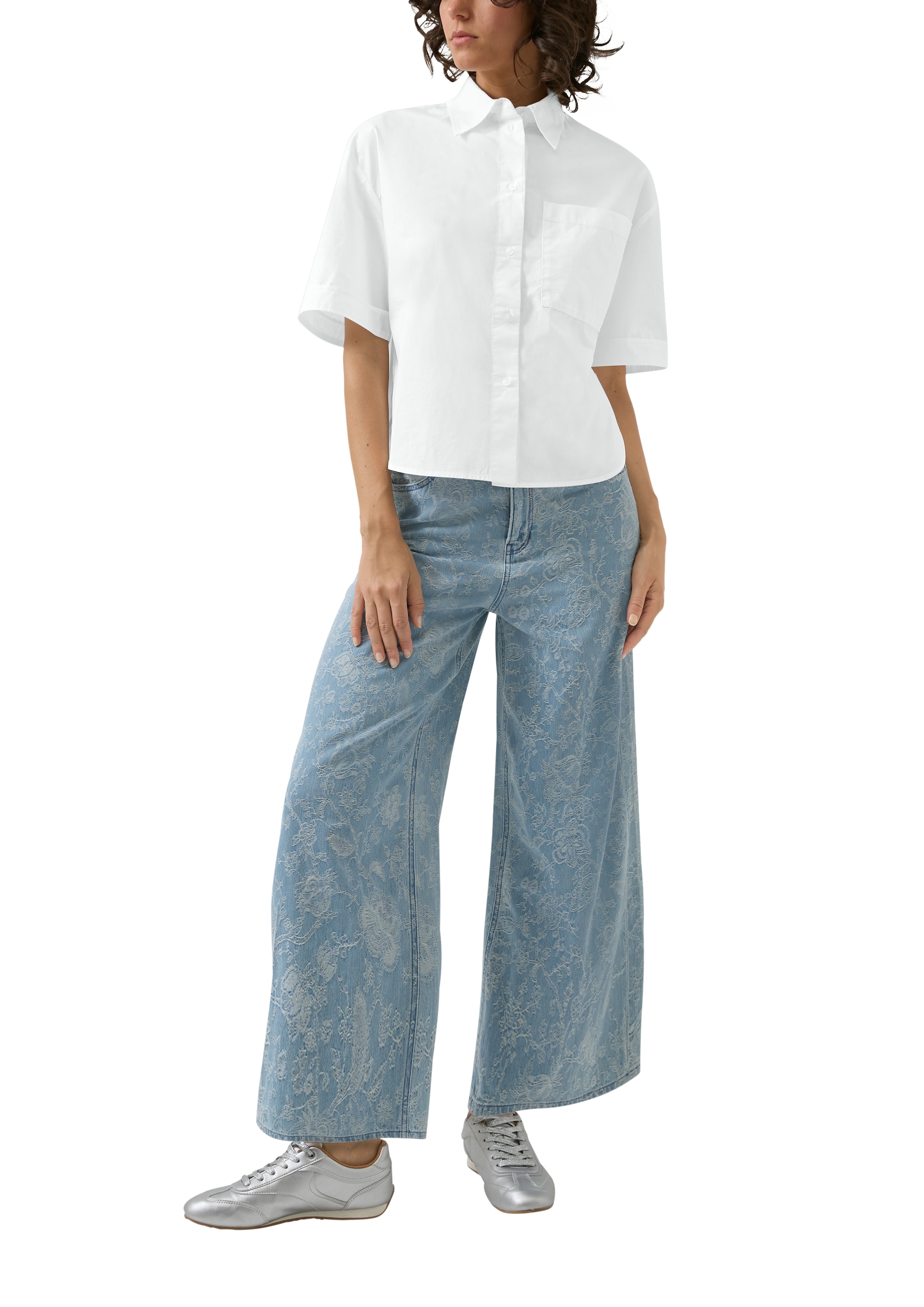 s.Oliver Hemdbluse mit Brust Tasche