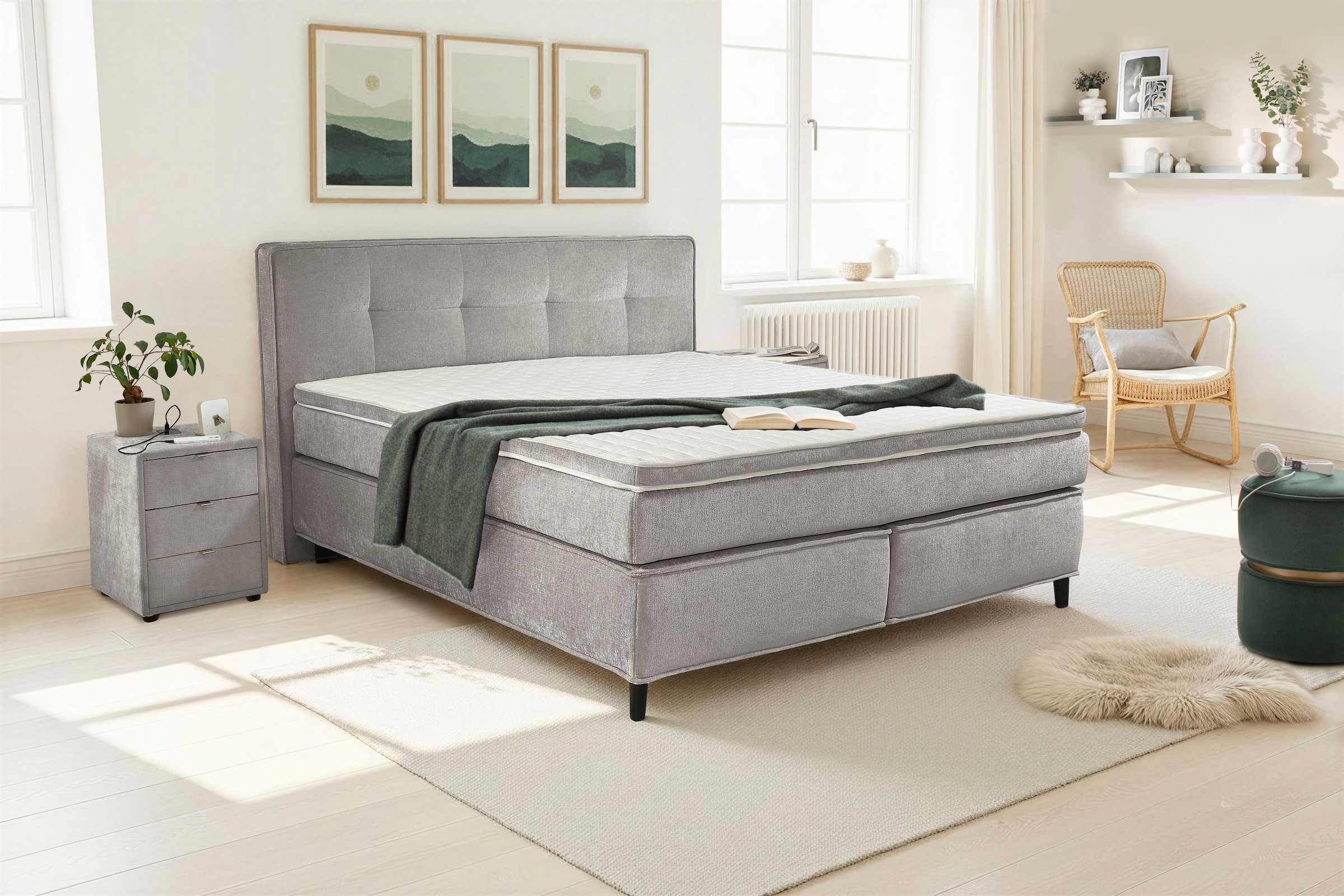 Jockenhöfer Gruppe Boxspringbett "Capello, 7-Zonen-TTFK-Matratze" günstig online kaufen