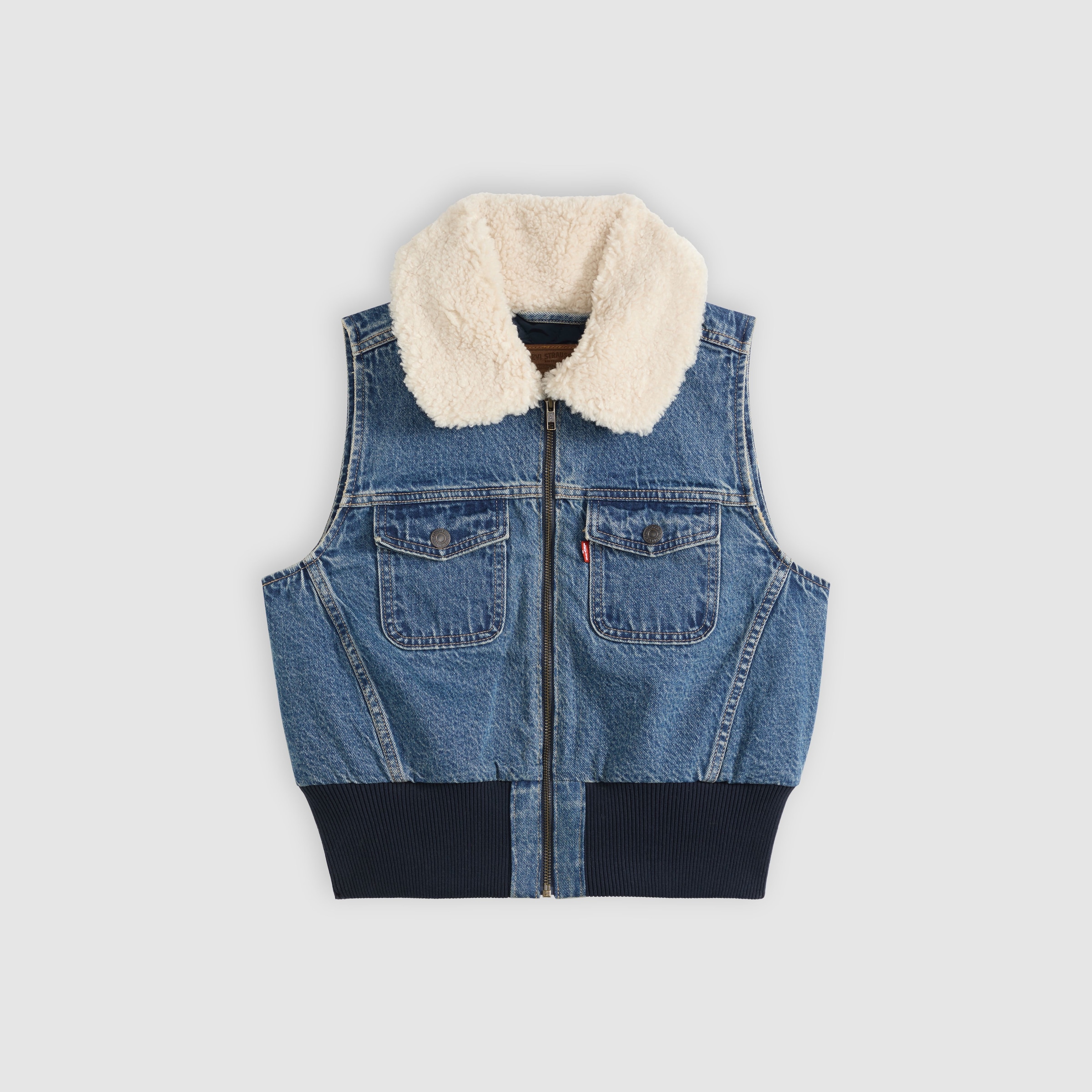 Levi's® Jeansweste »TINY SHERPA VEST« mit Plüschkragen
