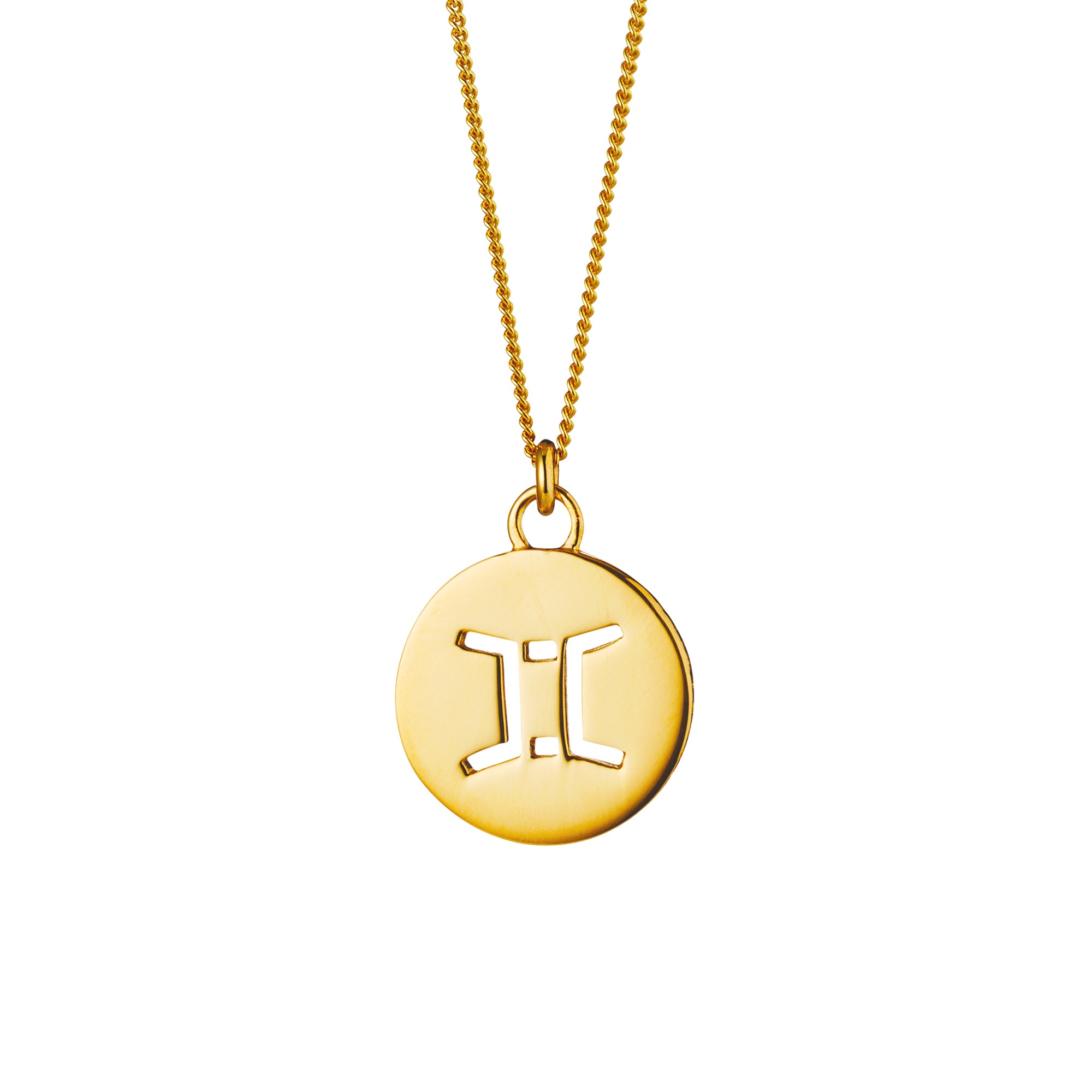 CAÏ Kette mit Anhänger »Zwilling Sternzeichen 925/- Sterling Silber vergoldet«