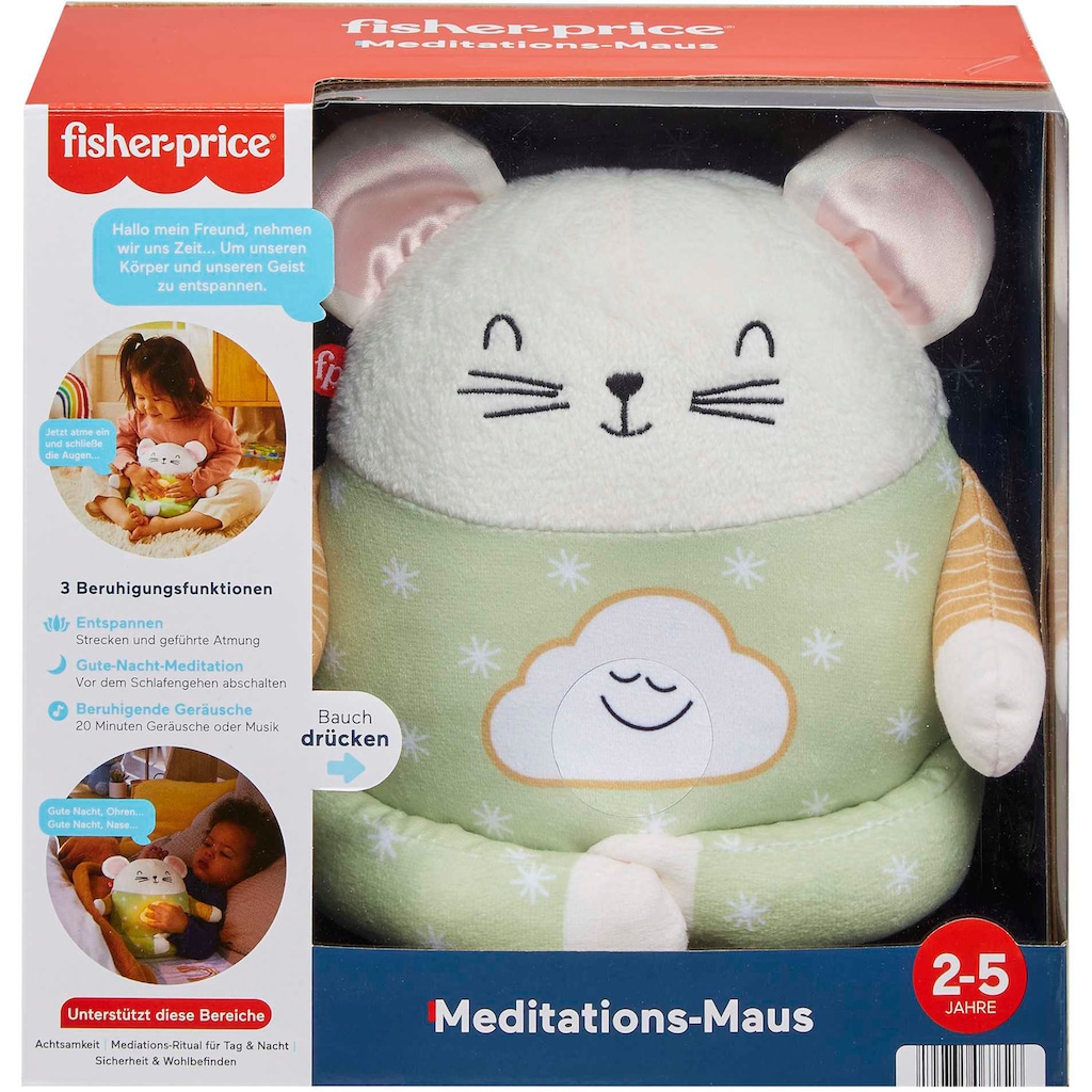 Fisher-Price® Plüschfigur »Meditations-Maus«, Einschlafhilfe mit Nachtlicht & Musik