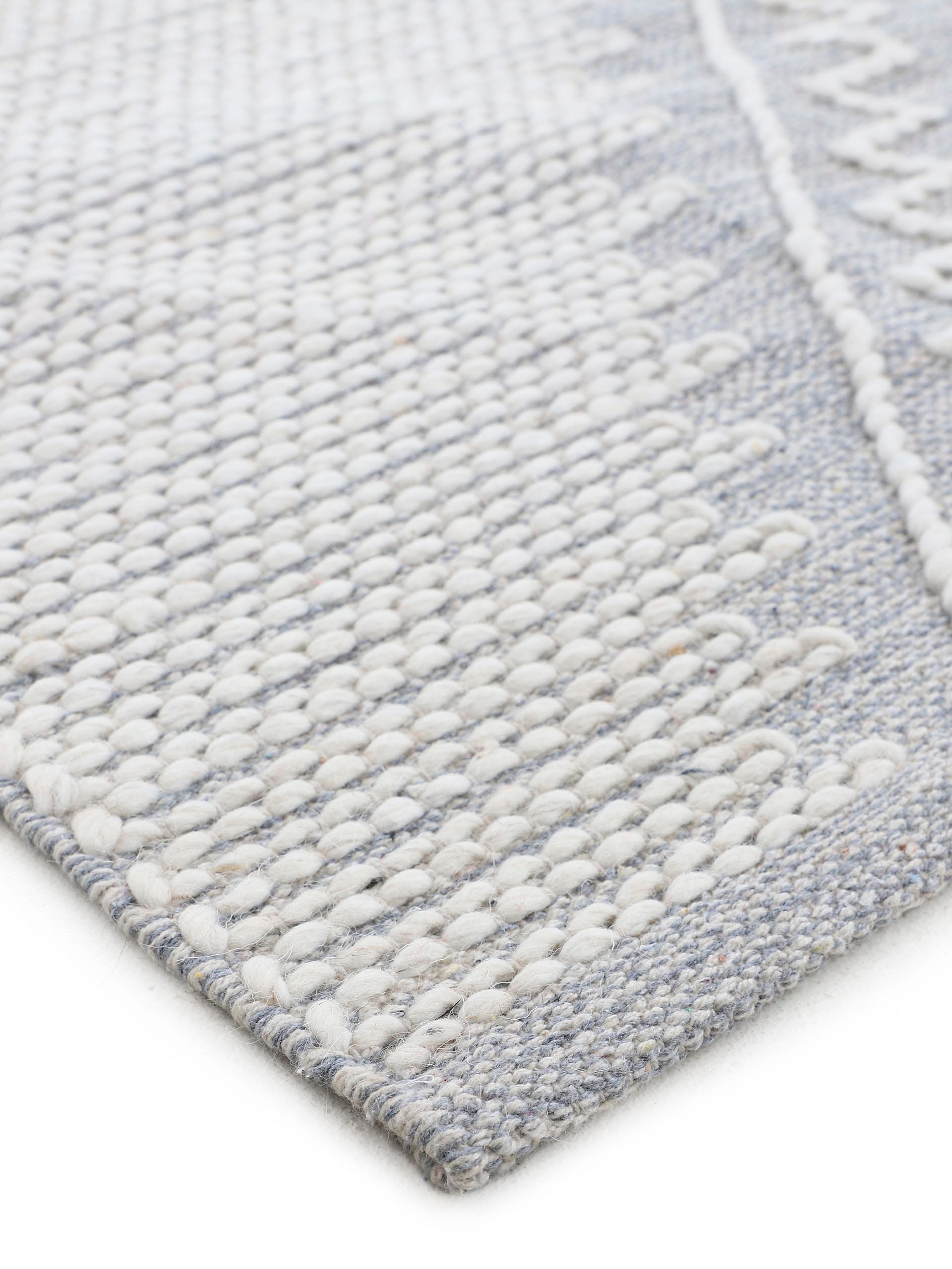 carpetfine Teppich »Kelim Durry«, rechteckig, 5 mm Höhe, Handweb, geometrisch, Hoch-Tief Effekt, handgewebt, reine Baumwolle