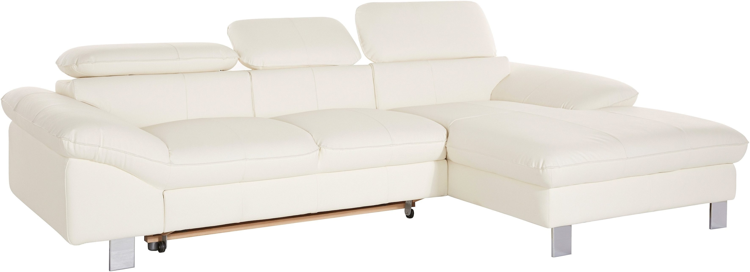 COTTA Polstergarnitur »Driver L-Form«, (Set), Set bestehend aus: Ecksofa mit Kopfteilverstellung & Hocker