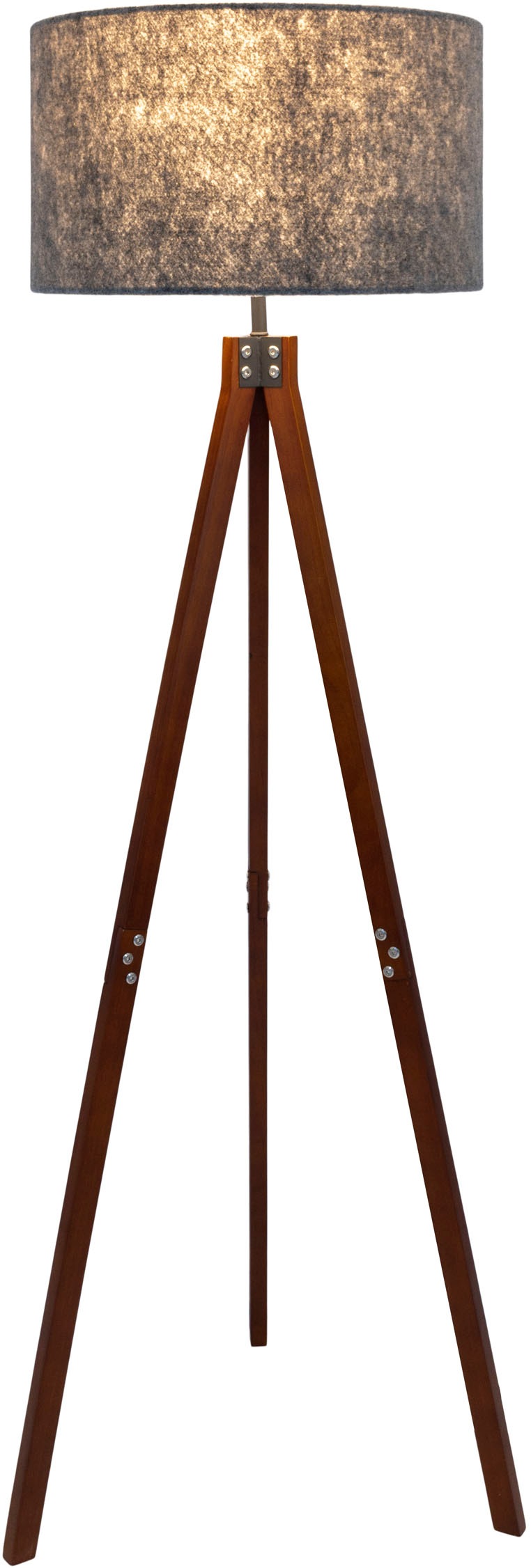 näve Stehlampe »Stehleuchte "FILCO" braun/grau H: 147 cm«, Leuchtmittel E27 | ohne Leuchtmittel, Inkl. Zuleitung ca. 180 cm / weiß;