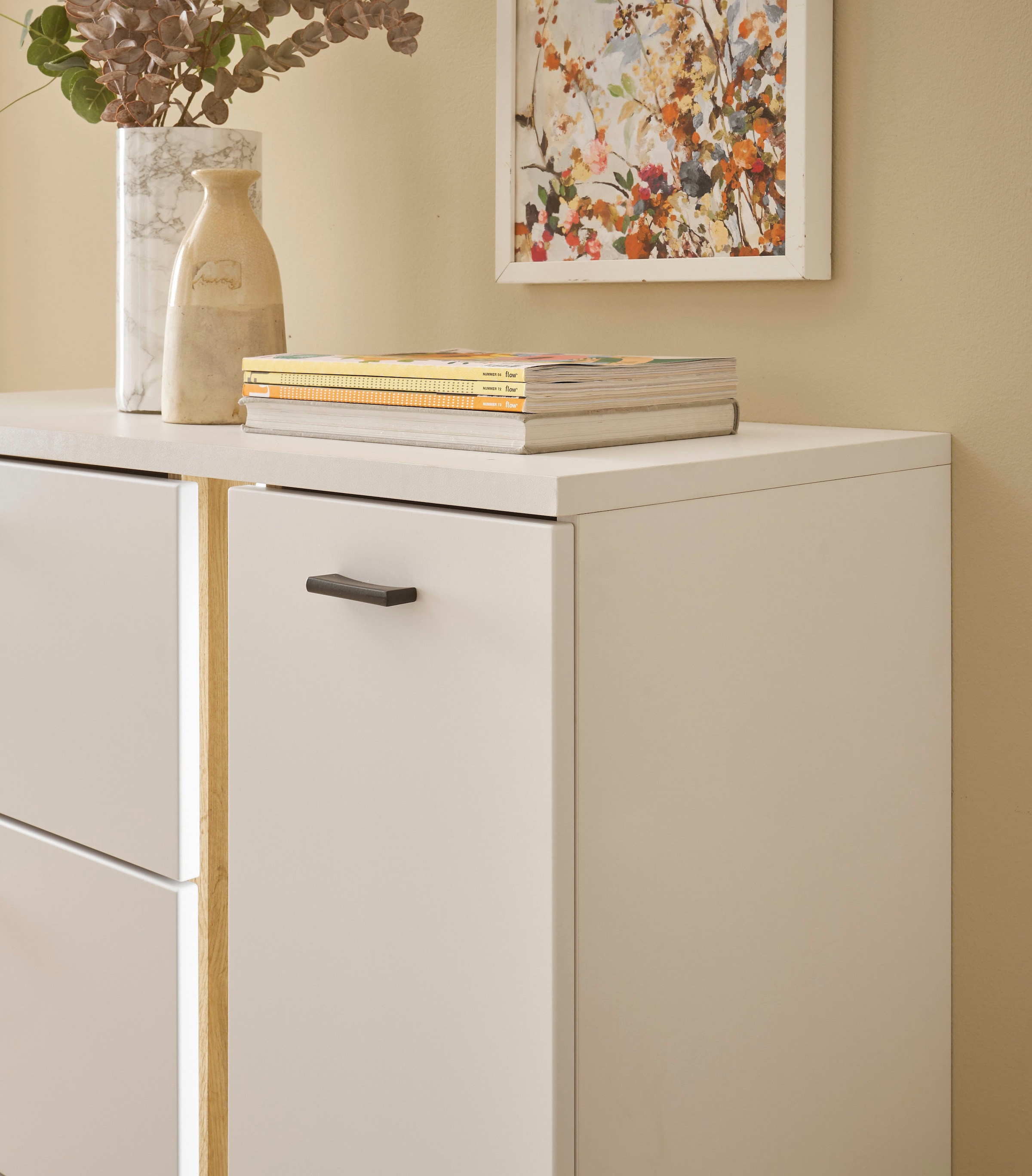 INOSIGN Wohnwand »LONG ISLAND«, (Set, 3 St.), in moderner Trendfarbe,inklusive senkrechter Beleuchtung,Breite 260 cm
