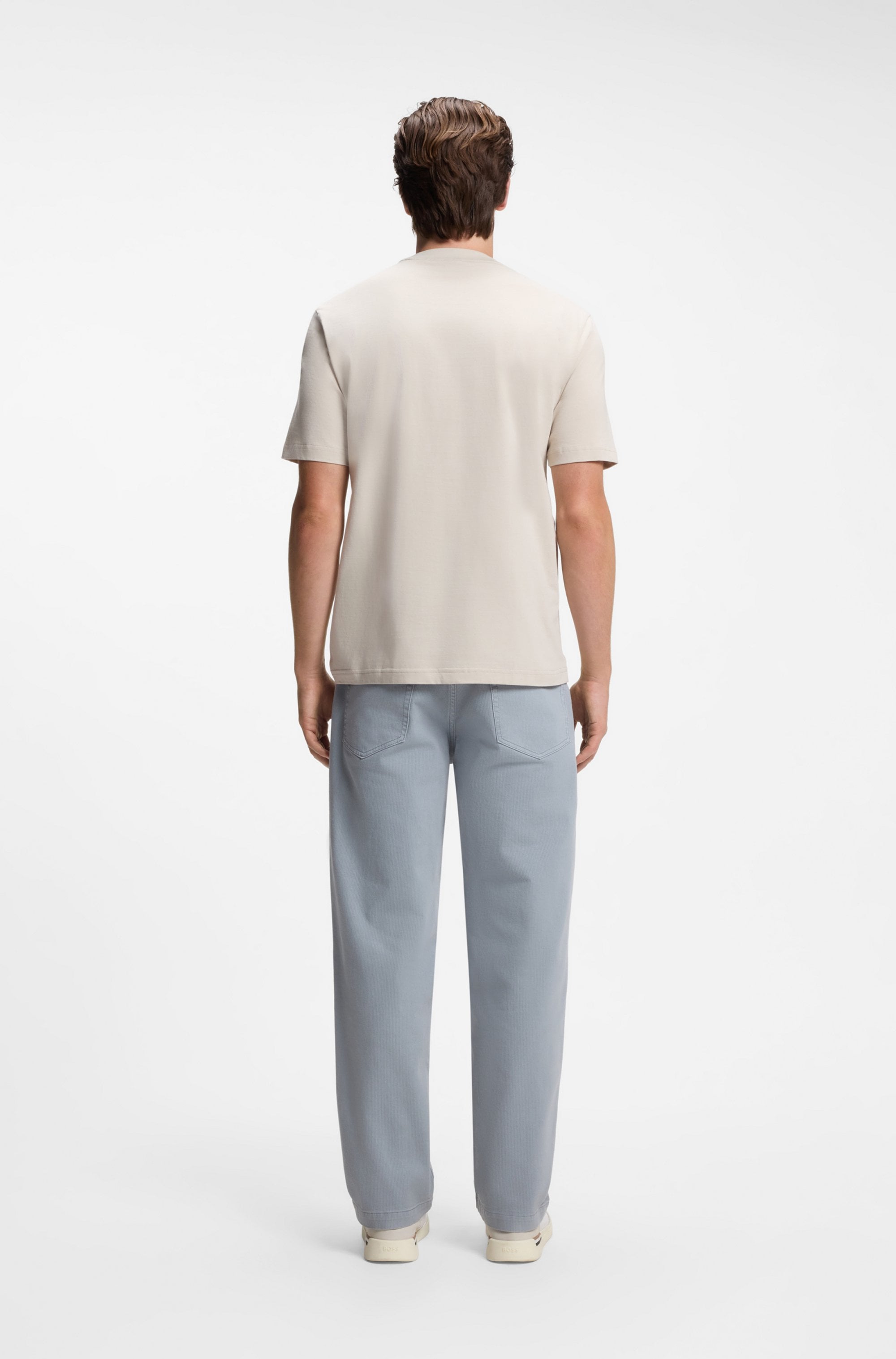 BOSS ORANGE T-Shirt »Te LogoTape Regular Fit« Rundhalsausschnitt, reine Baumwolle, Logo-Print
