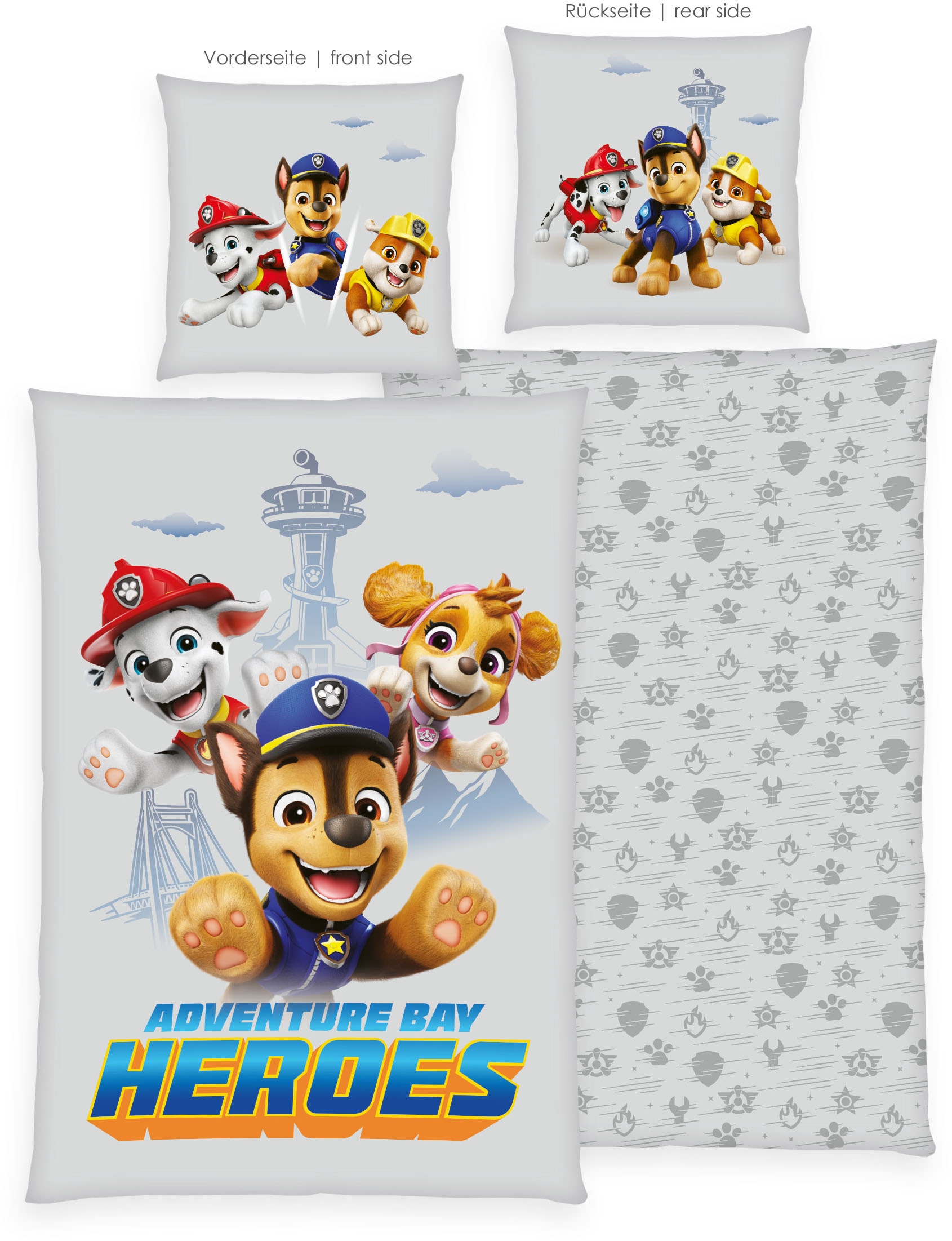 PAW PATROL Wendebettwäsche »Paw Patrol« 2 Stk. mit den beliebten Hunde-Helden