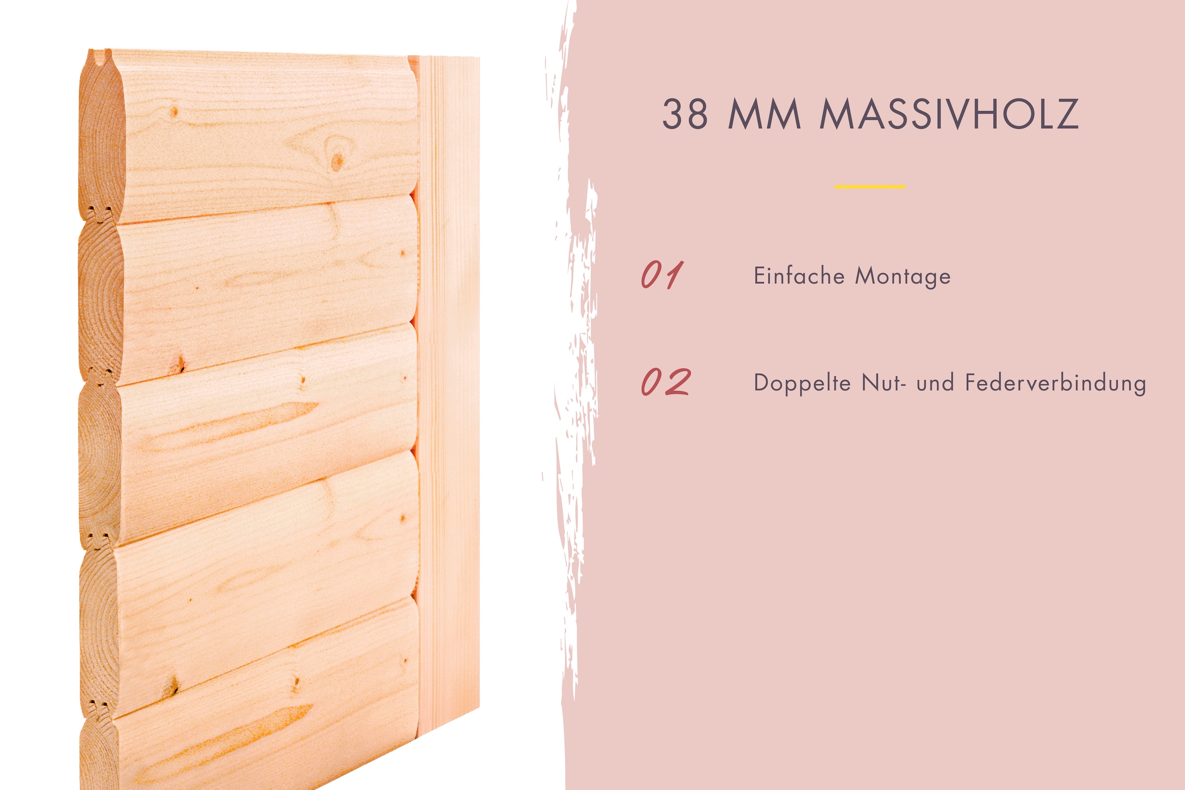 welltime Sauna »Ricky«, mit bronzierter Ganzglastür, für bis zu 3 Personen