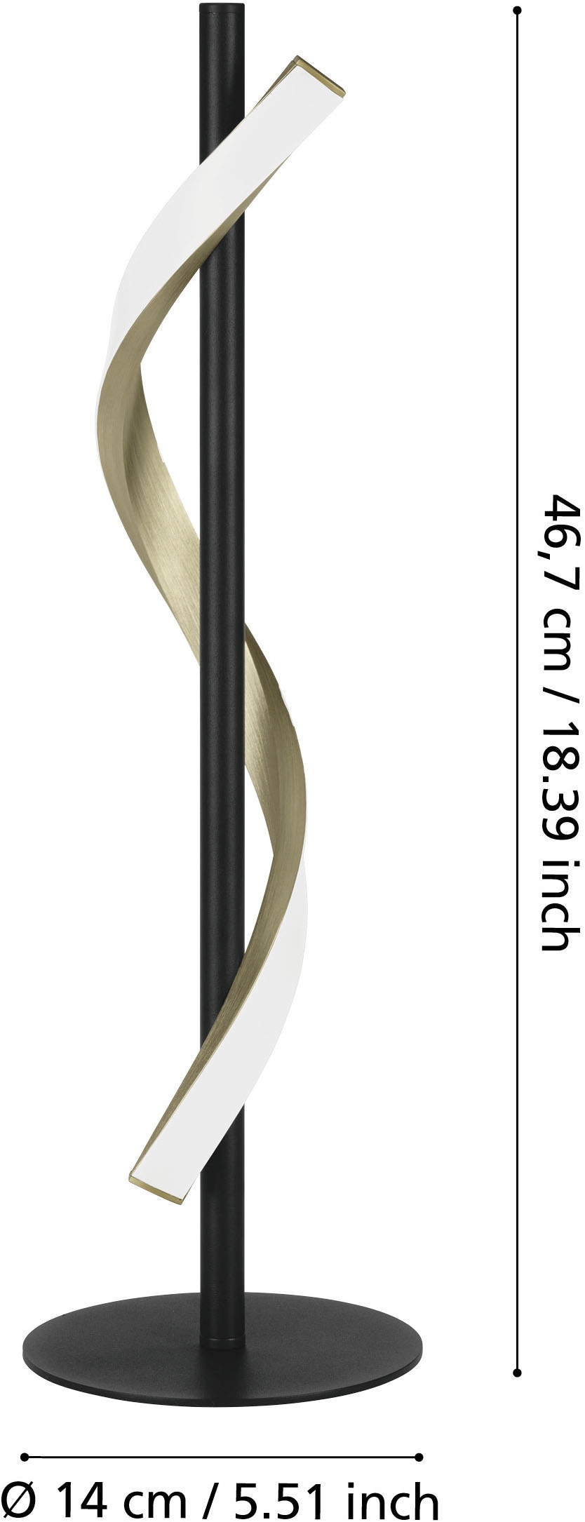 EGLO Tischleuchte »CONAPRATO Tischlampe - Alu, Stahl - LED - 8,8W - IP20« LED-Modul 1 Stk. Kaltweiß | Neutralweiß | Warmweiß Nachttischlampe, Schreibtischleuchte, Leselampe, L16,5 x B14 x H46,5cm