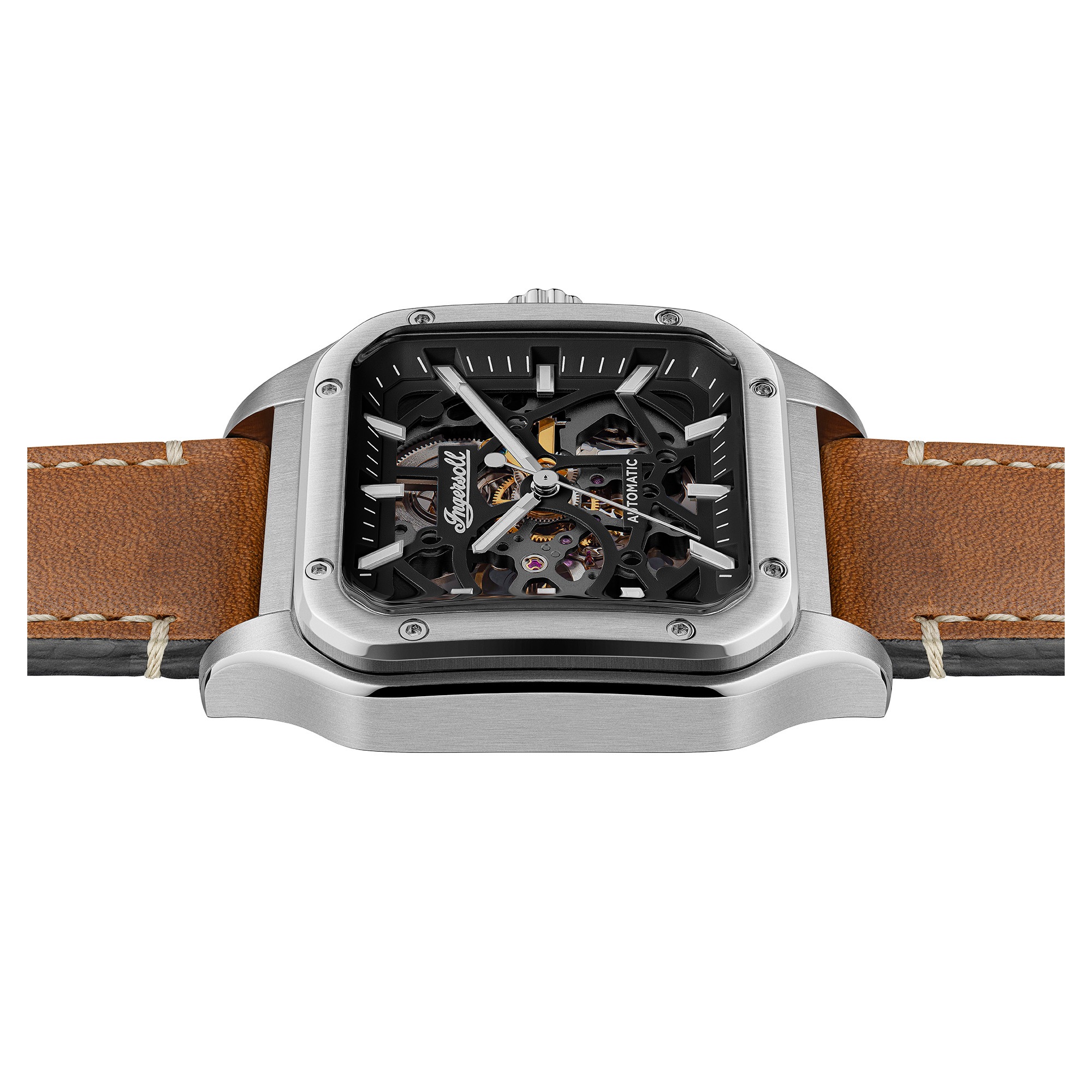 Ingersoll Automatikuhr »The Ollie« Armbanduhr, Herrenuhr, Mechanische Uhr, Lederarmband, analog